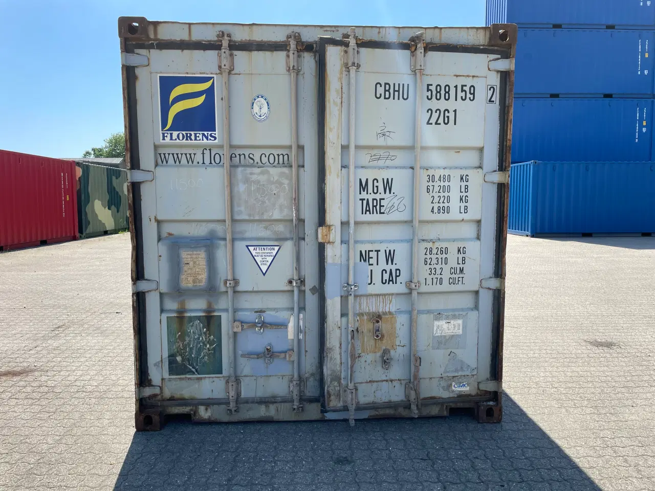 Billede 1 - 20 fods Container- ID: CBHU 588159-2