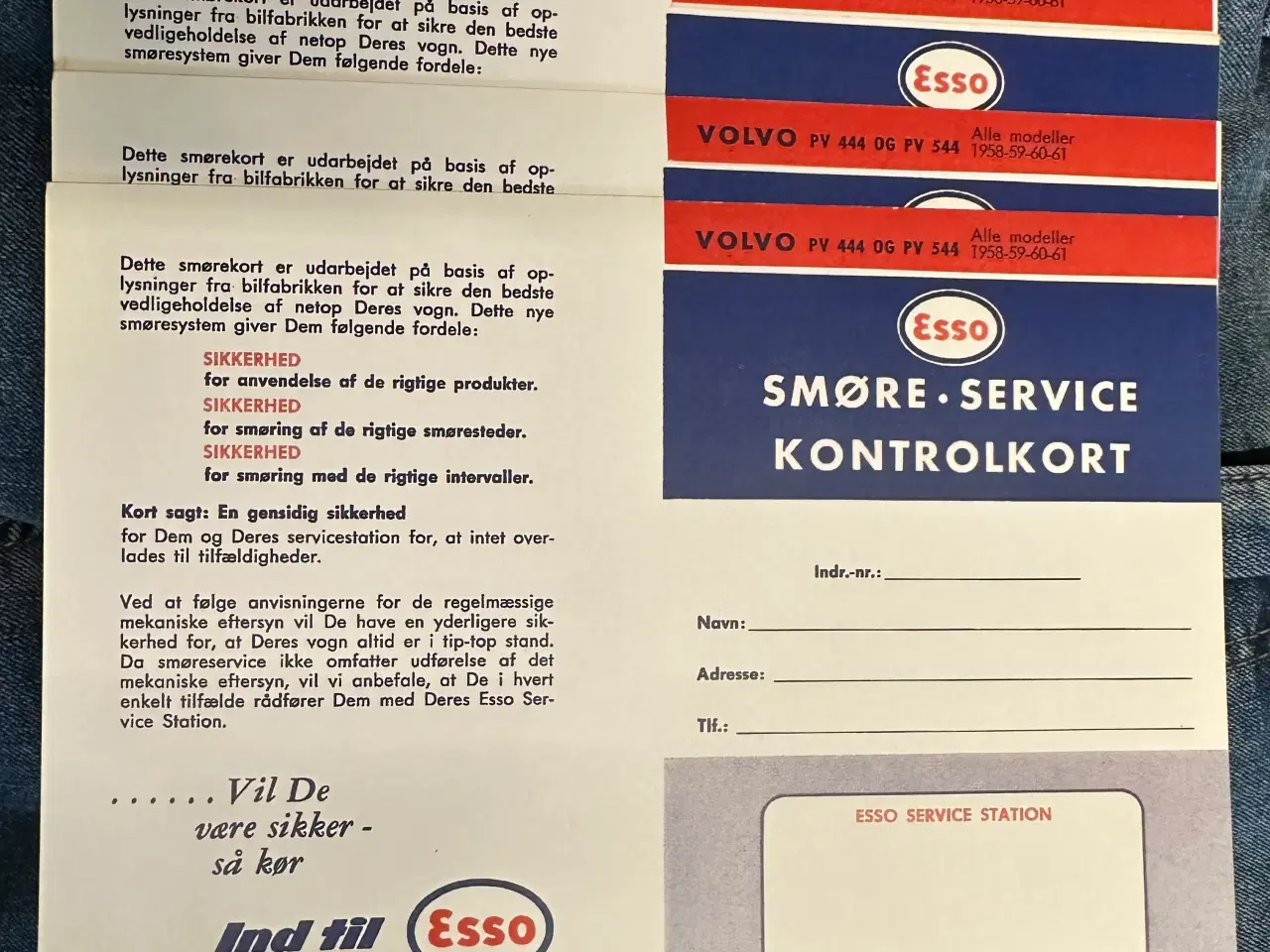 Billede 4 - Esso smørekort til veteranbiler 
