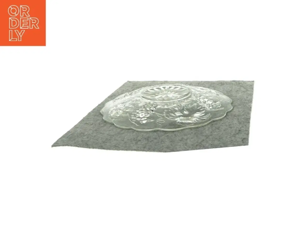 Billede 3 - Glasfad med vindruer motiv (str. 29 cm)