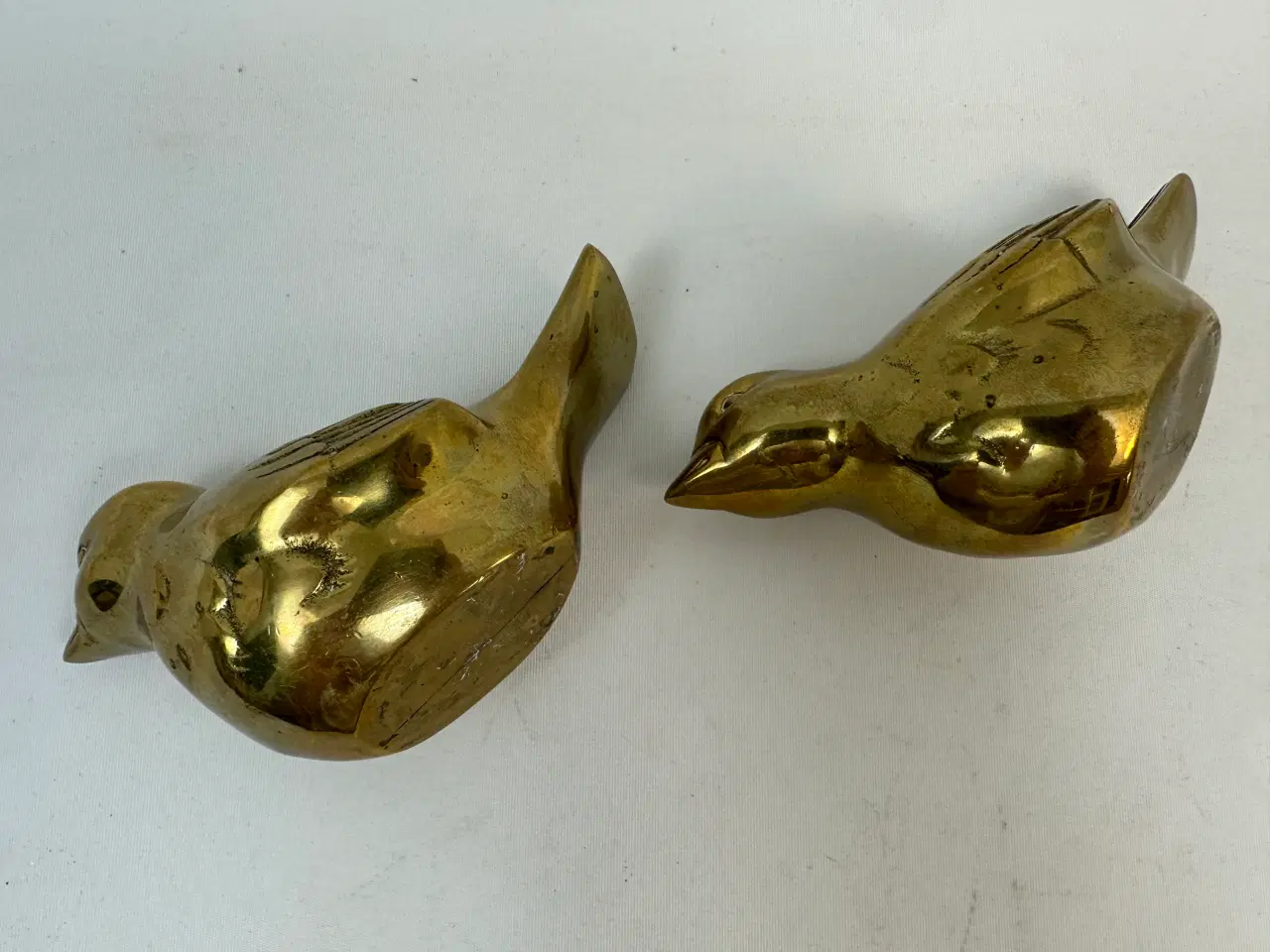 Billede 10 - 2 stk. fugle / spurve i messing (retro)