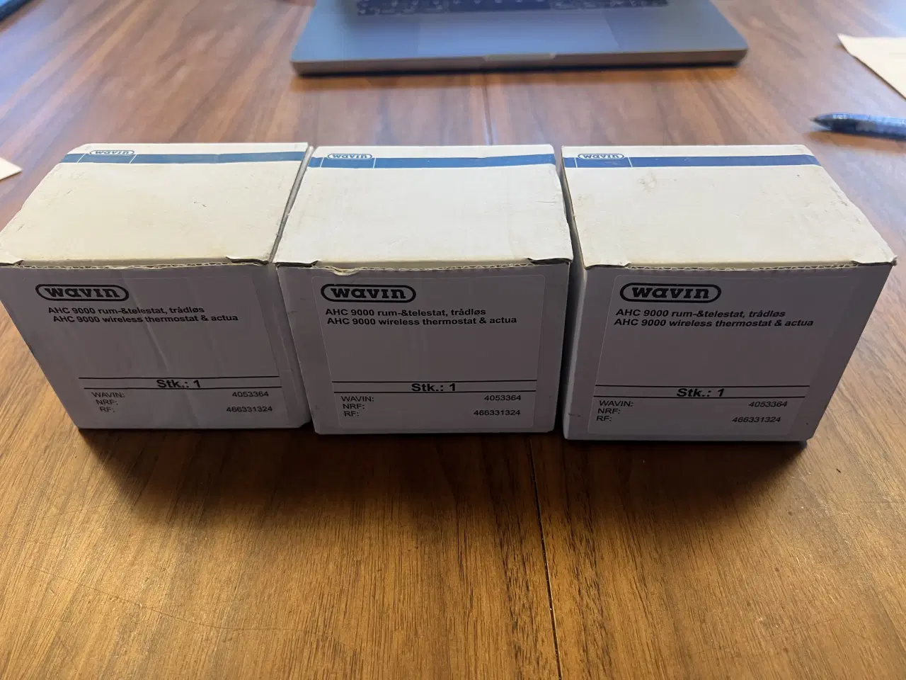 Billede 1 - 3 stk Wavin AHC 9000 trådløs rumtermostat, hvid