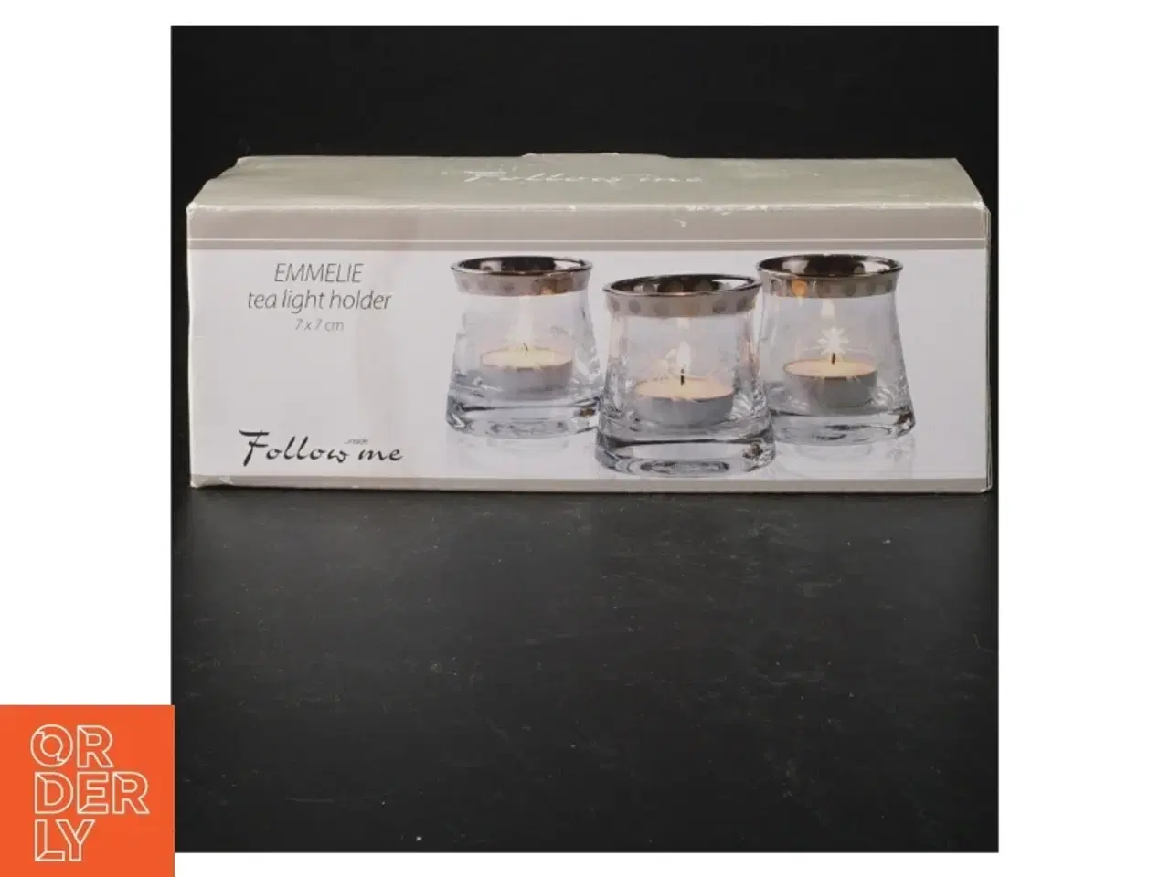 Billede 2 - Glas fyrfadsstage sæt (str. 7 x 7 cm)