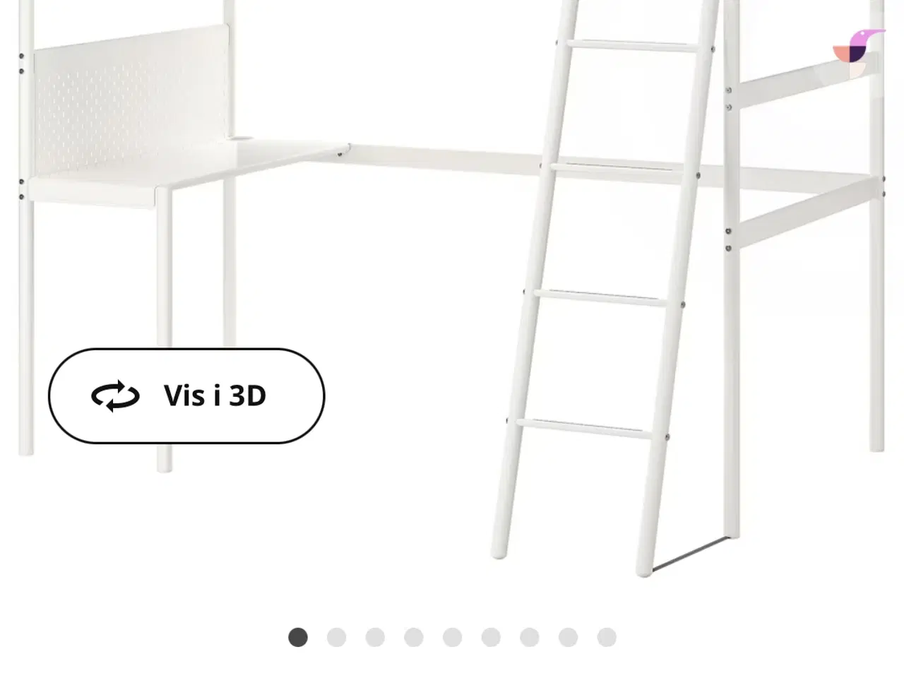 Billede 2 - Ikea højseng med skrivebord