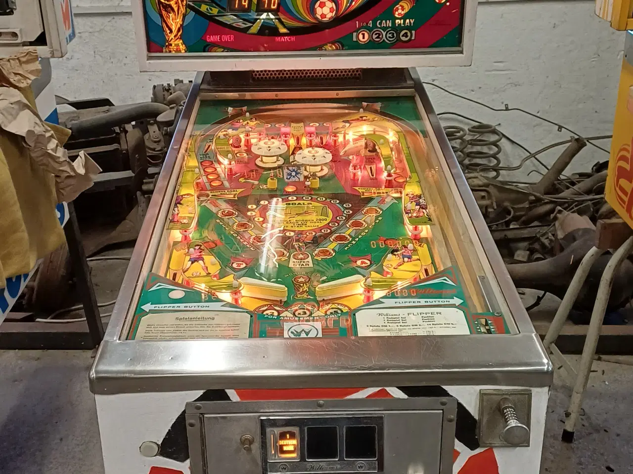 Billede 2 - Nyistandsat flippermaskine - Williams World Cup