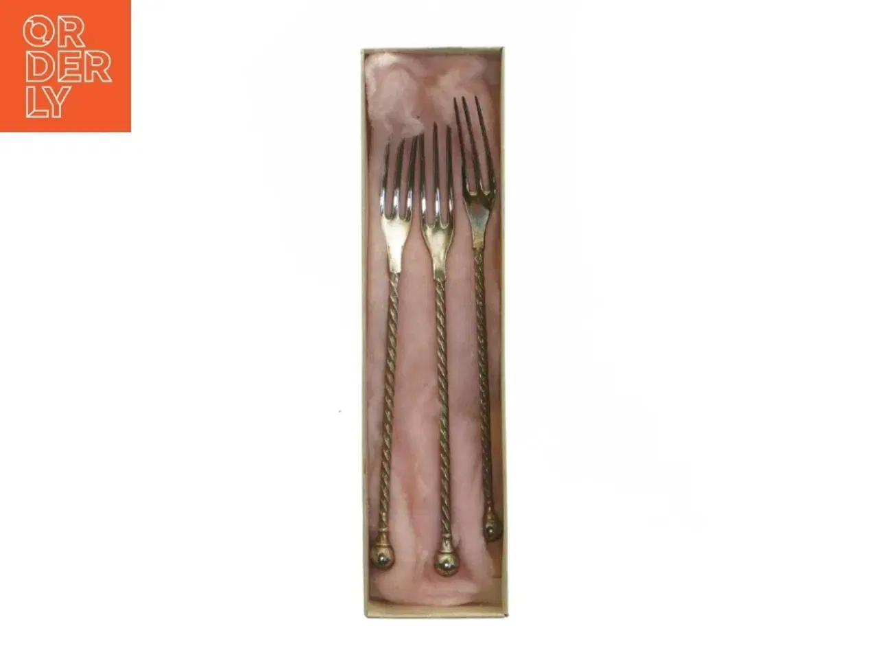 Billede 3 - Sølvforgyldte gafler fra Heinrich Pedersen (str. 23 x 7 cm)