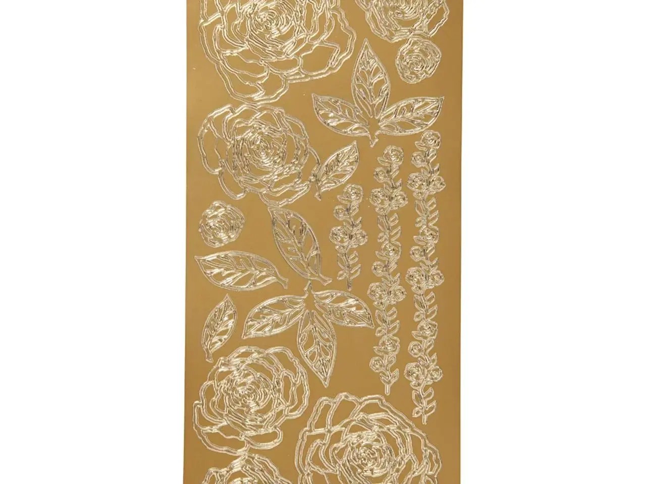 Billede 1 - Guld Rosestickers - 10x23 cm, 1 ark