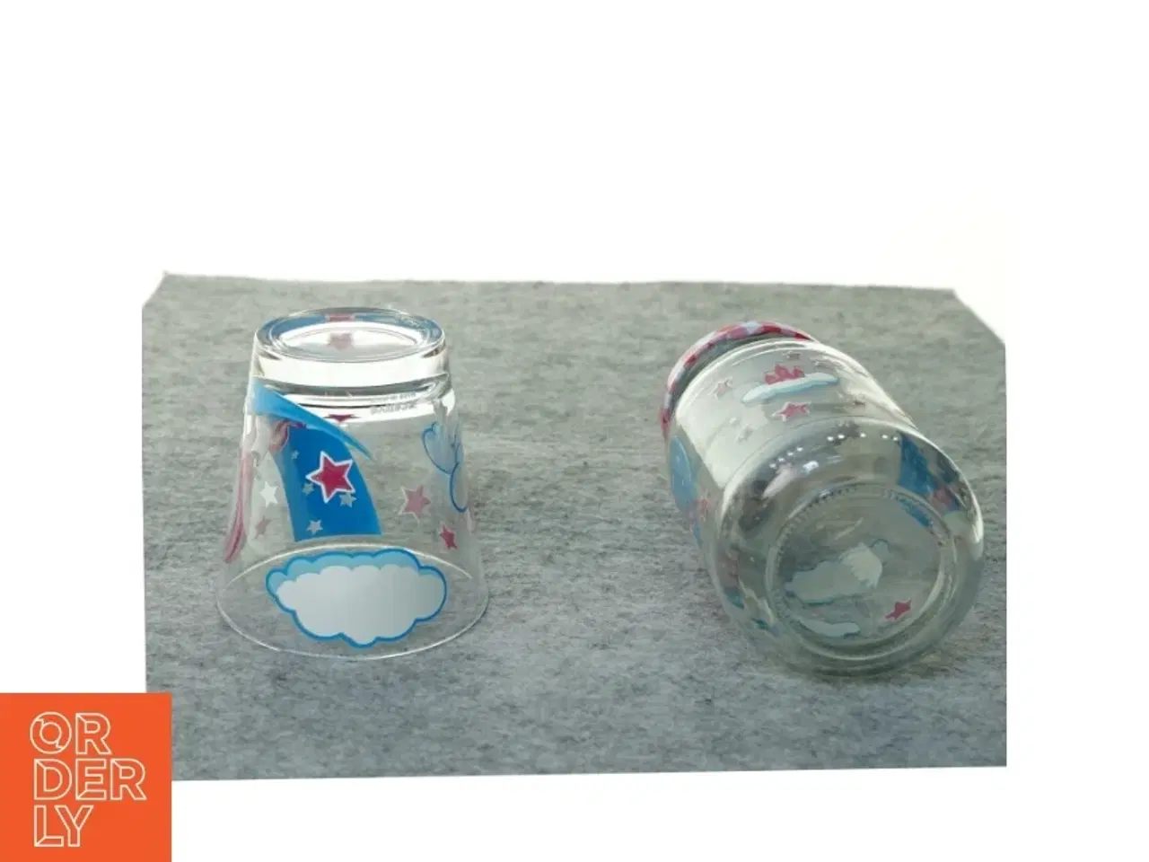 Billede 2 - Små glas med enhjørninge (1 drikke glas + 1 til sugerør) fra Cerve (str. 9 x 9 cm 13 x 7 cm)