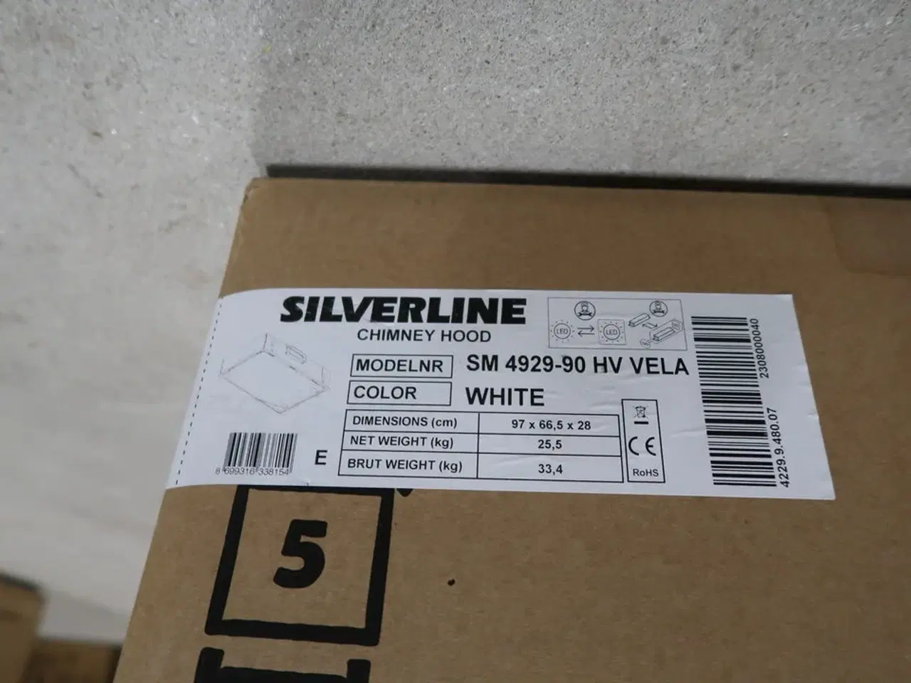 Billede 1 - Emhætte SILVERLINE SM 4929-90 HV VELA