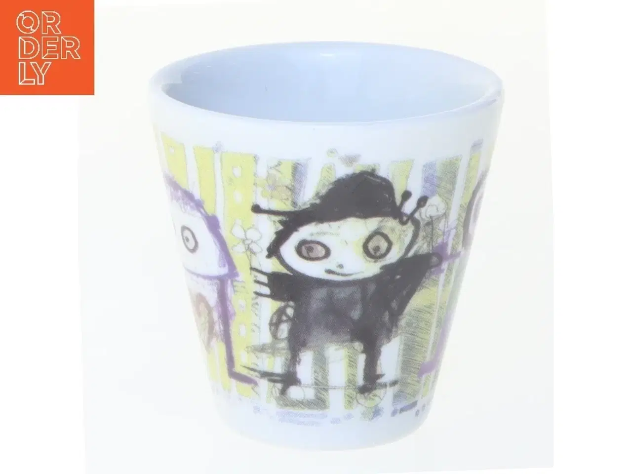 Billede 1 - Dekorativt krus med grafik fra Poul Pava (str. Ø 5 cm længde 5 cm)