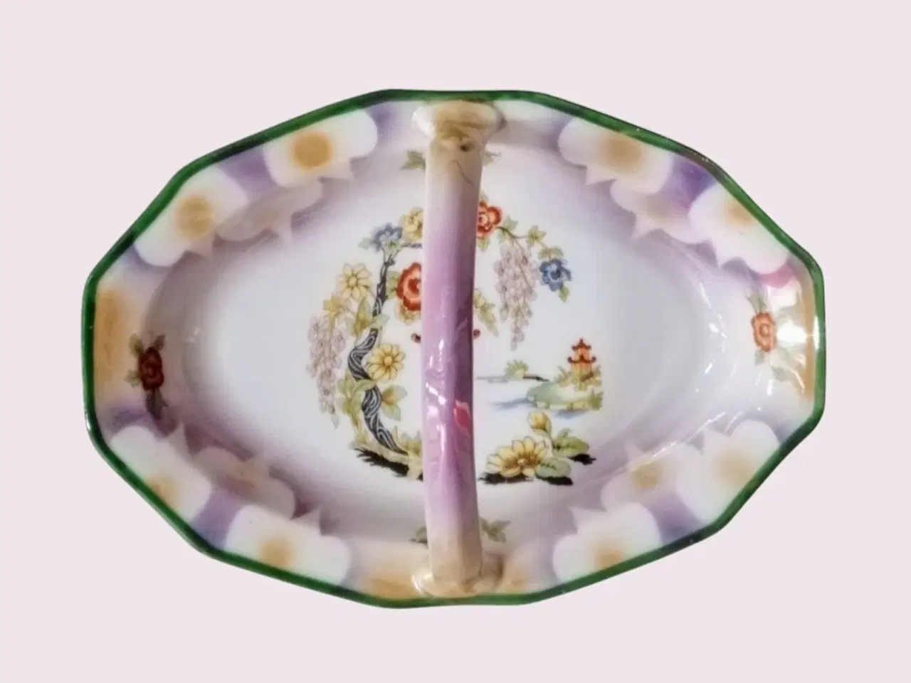 Billede 4 - Flot antik porcelænskurv med håndtag 