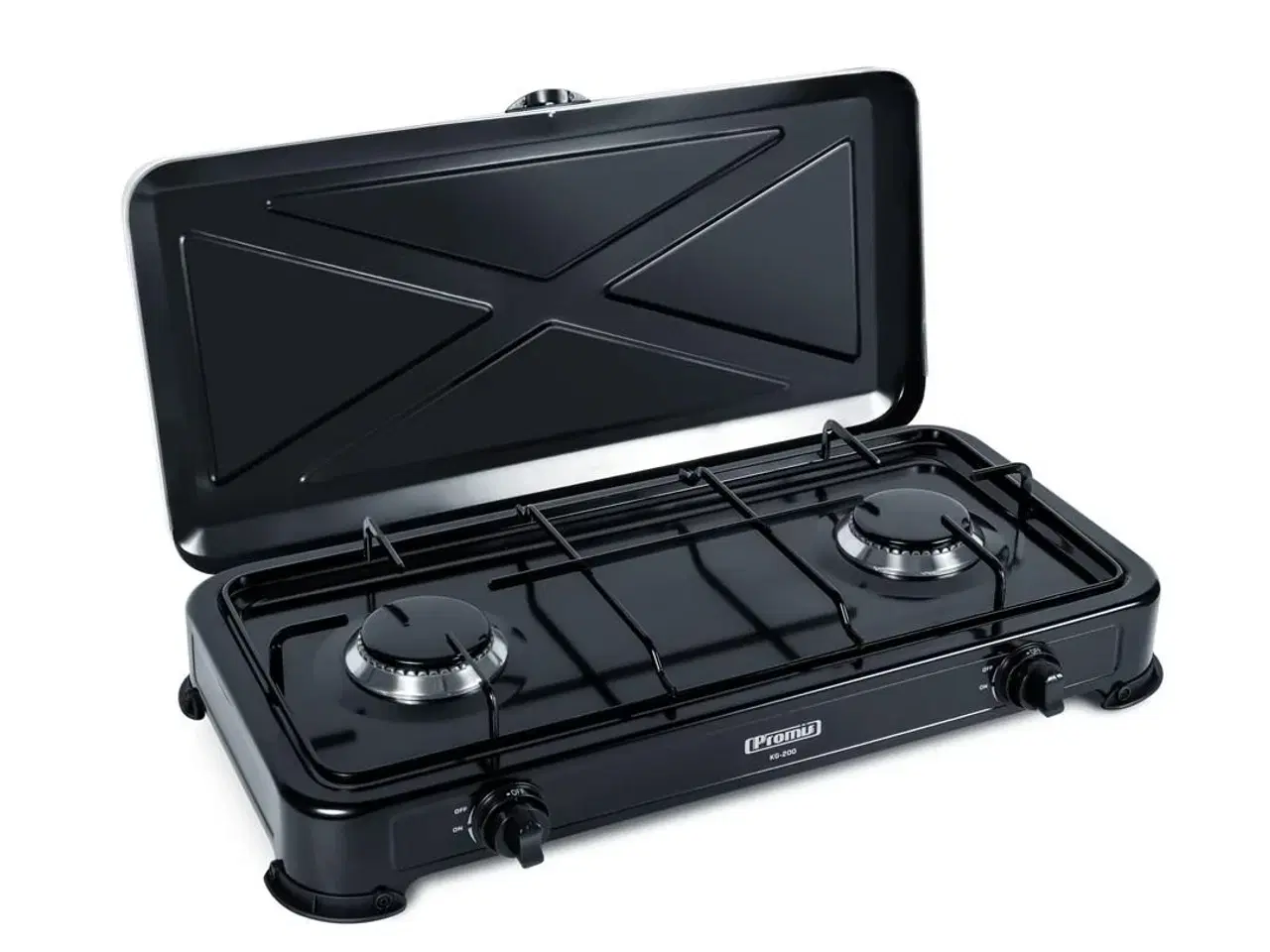 Billede 1 - PROMIS KG200 gasblus – 2 brændere, sort (uden reduktion)