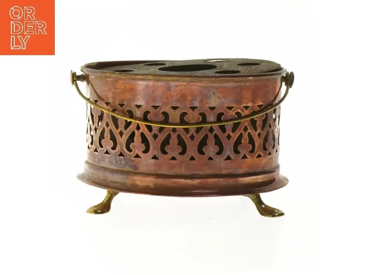 Billede 1 - Antik kobber varmer (str. 11x12x16 cm)