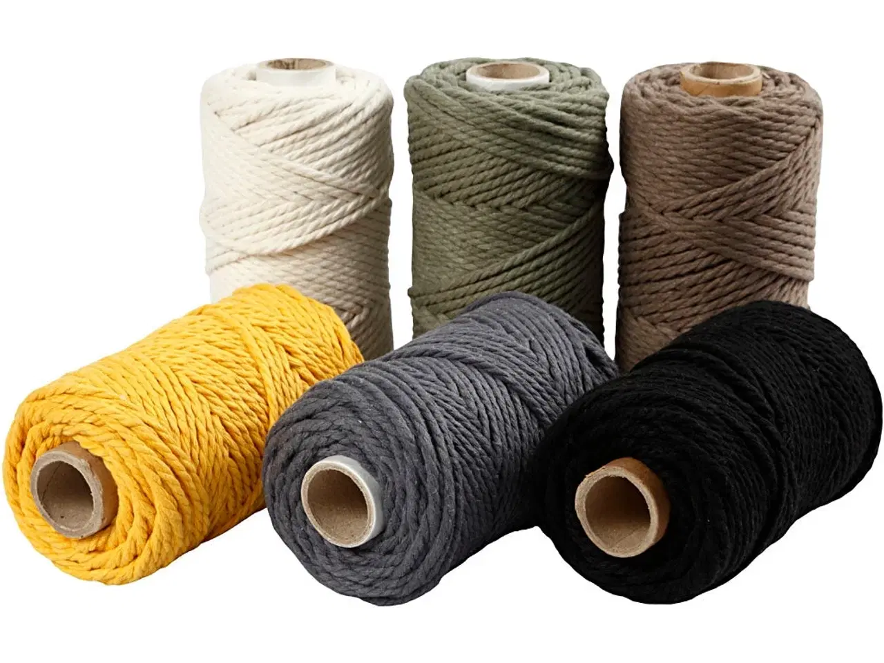 Billede 1 - Macramé Reb 55m - 4mm, Assorterede Farver
