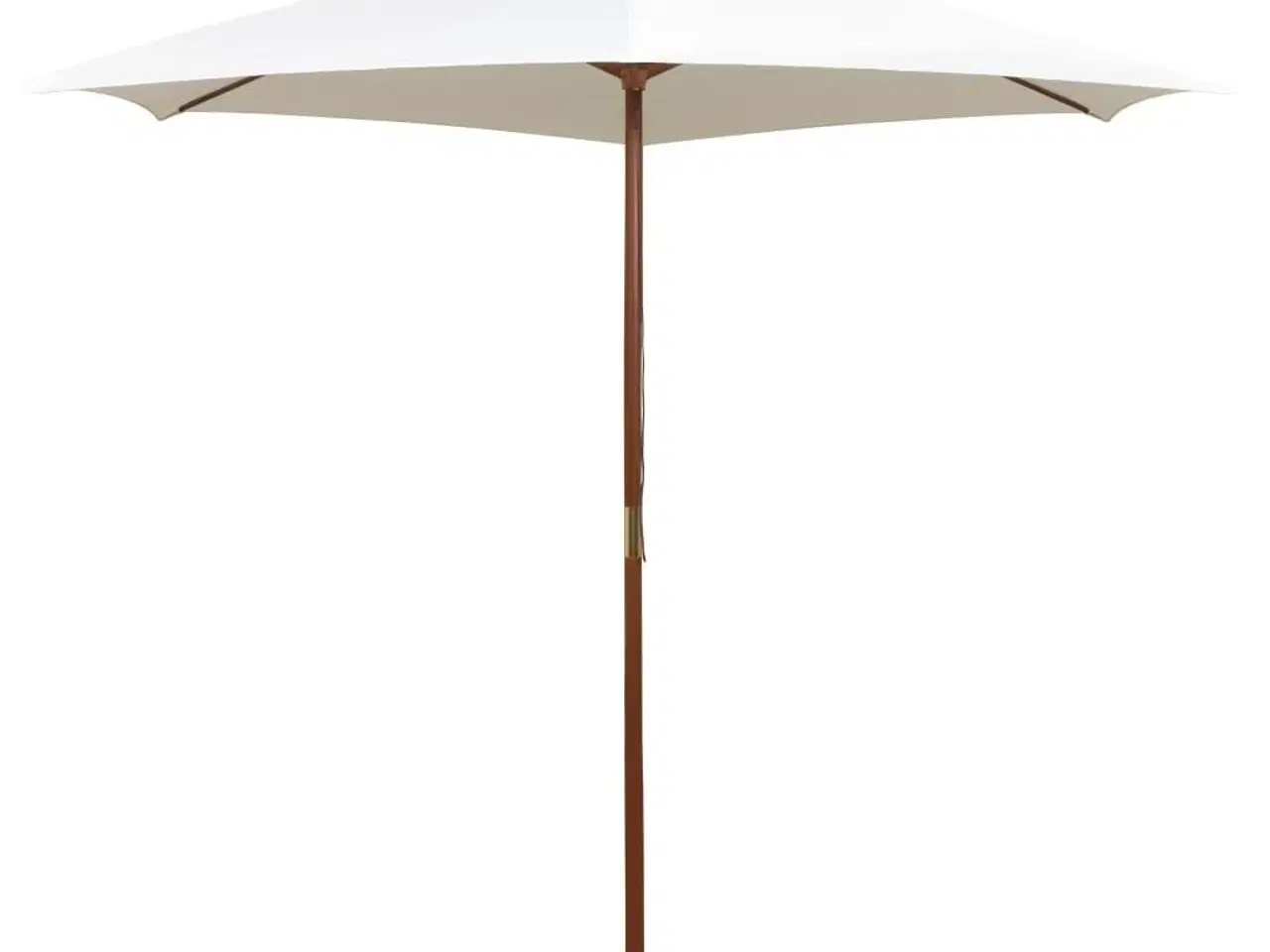 Billede 1 - Parasol 270x270 cm træstang cremehvid