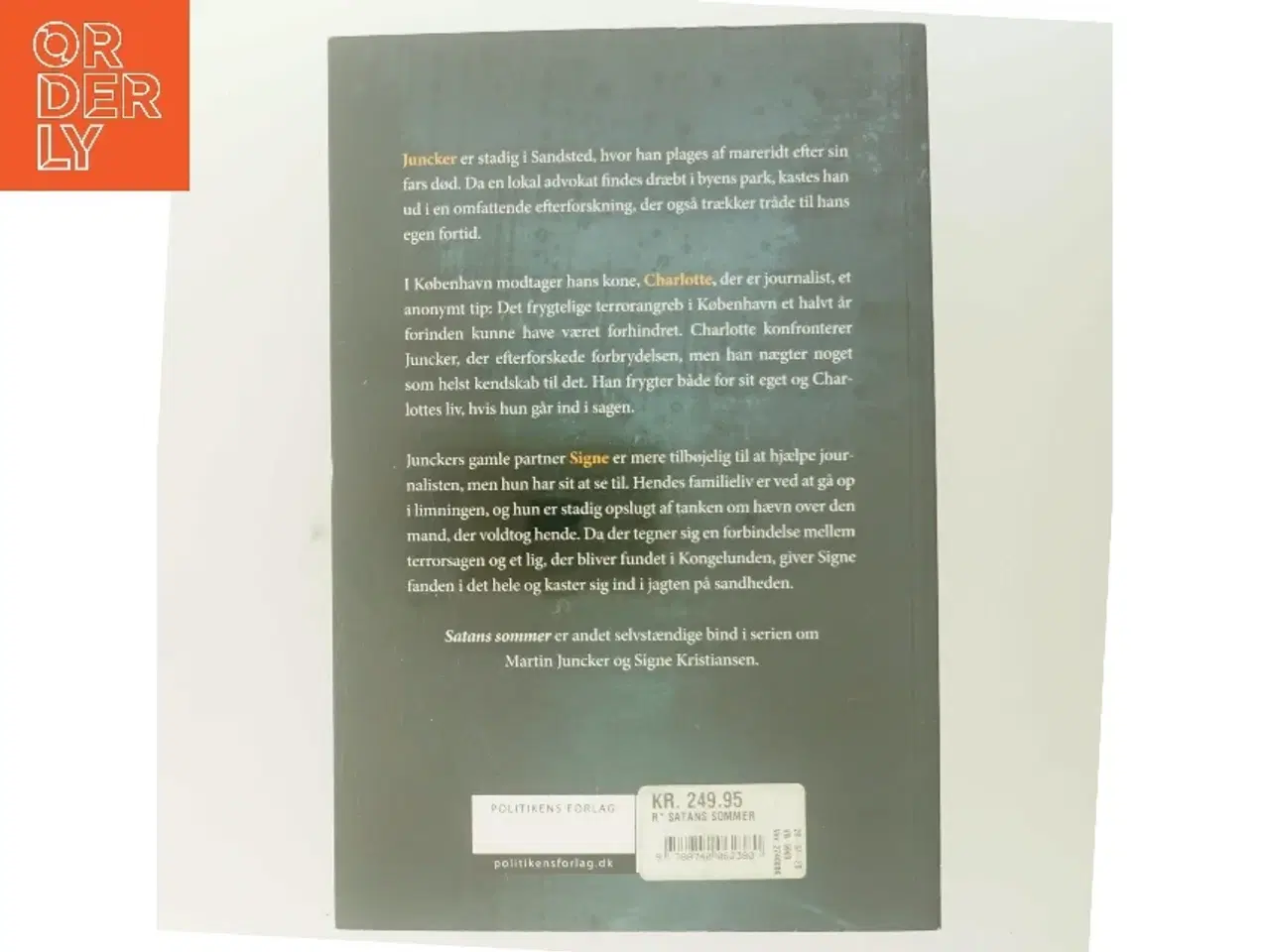 Billede 3 - Satans sommer : krimi af Kim Faber (Bog)