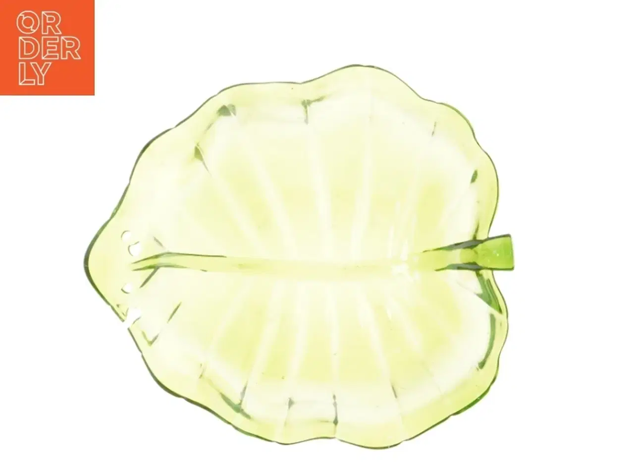 Billede 3 - Grøn glaskål (str. 32x27,5 cm)