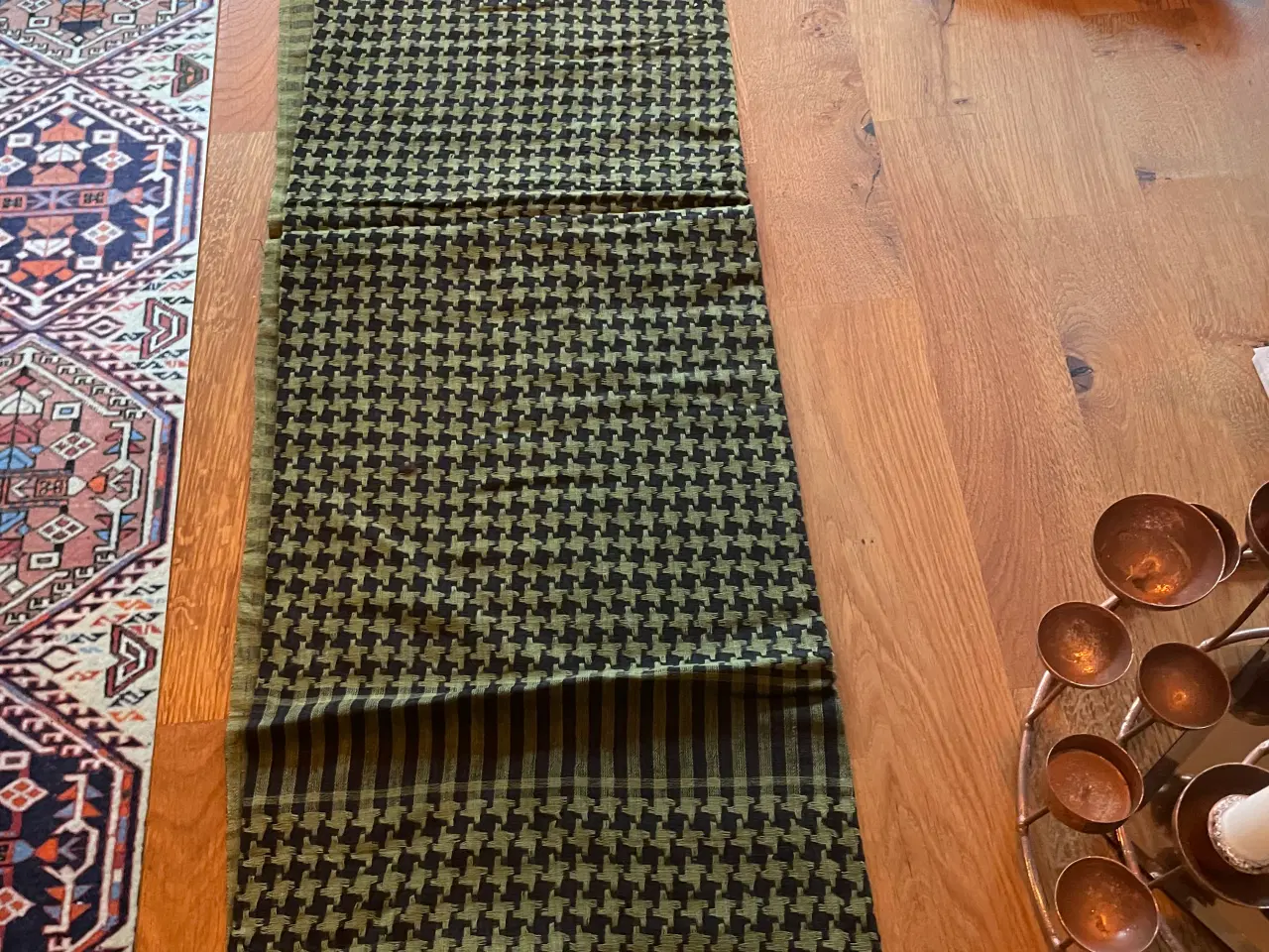 Billede 5 - Tørklæde - bomuld - grøn/sort