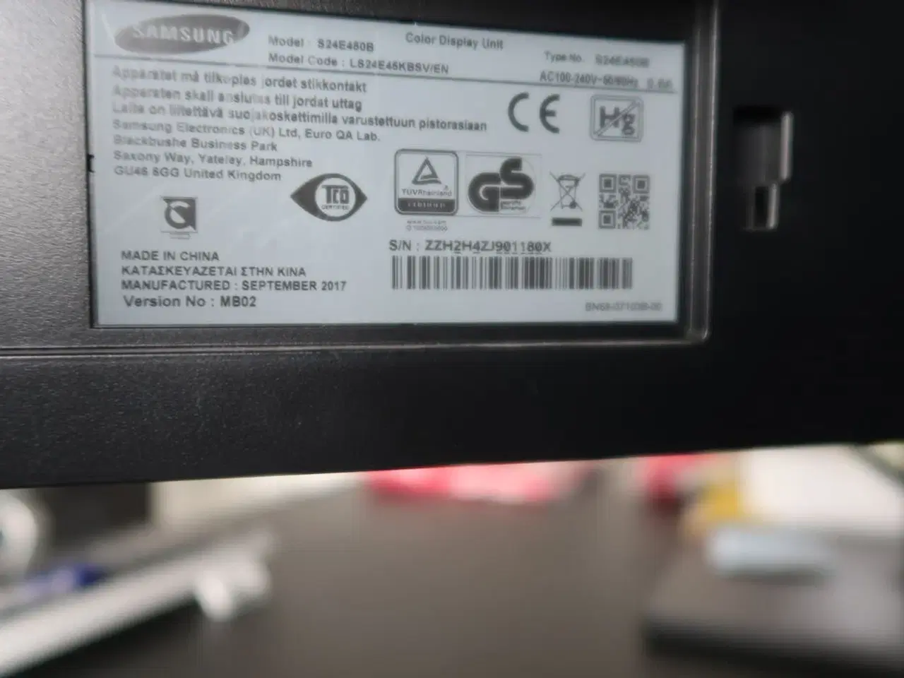 Billede 3 - 2 stk. computerskærme SAMSUNG S24E450, dockingstation LENOVO ThinkPad, tastatur