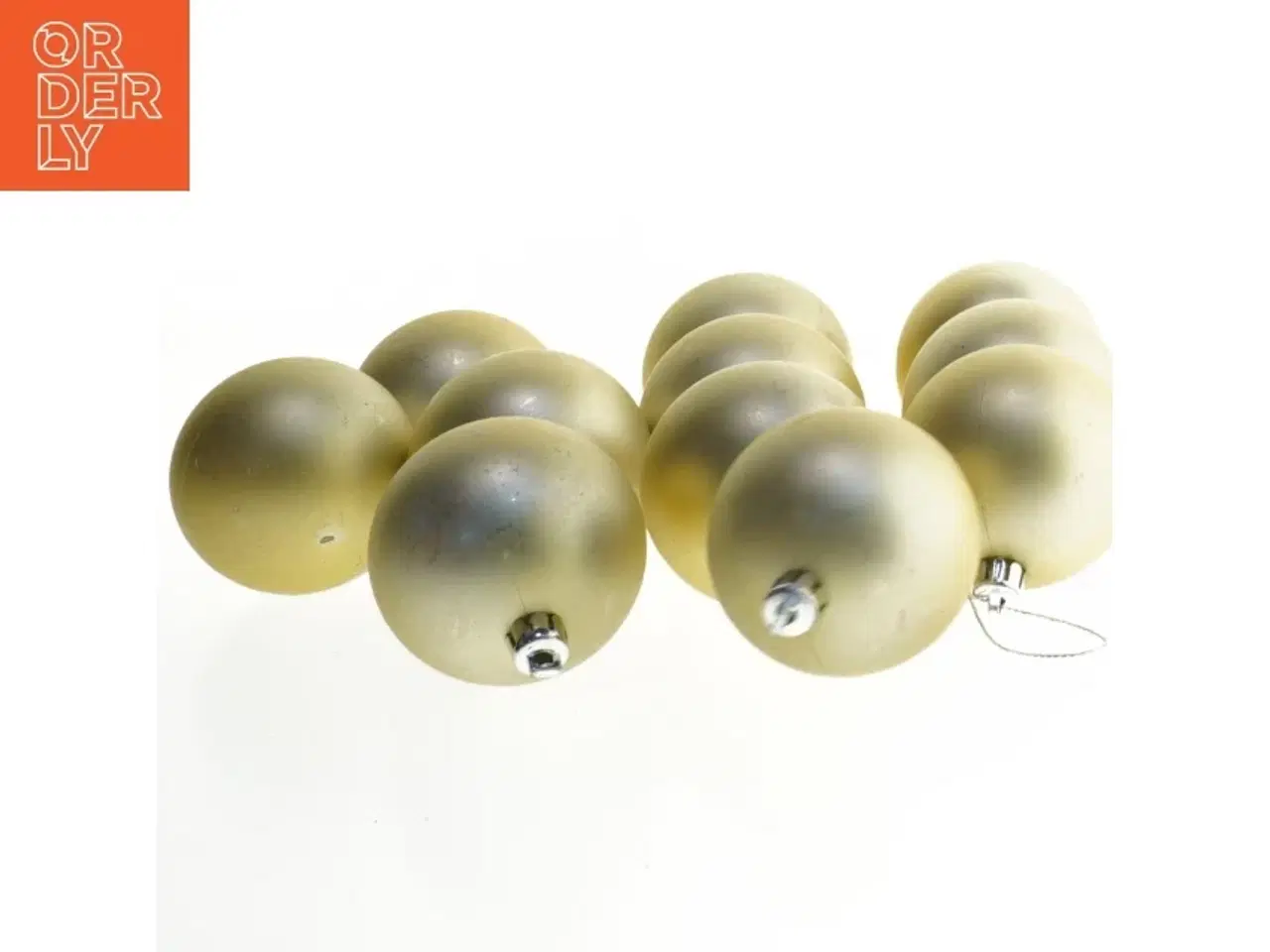 Billede 2 - Guldkugler til juletræ (str. 11. styk)