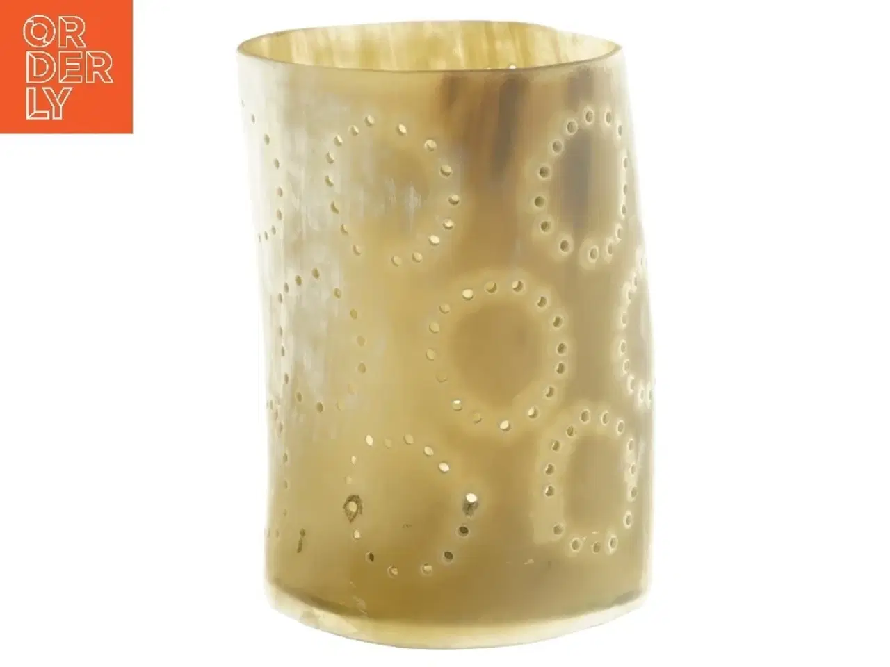 Billede 2 - Lysestage i horn (str. Ø 7,5 cm længde 11 cm)