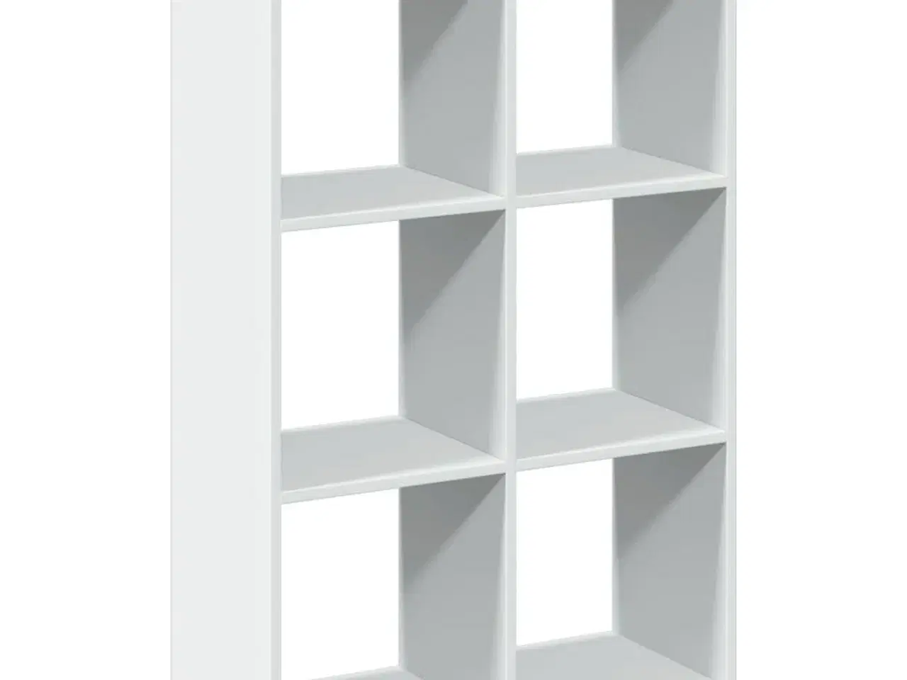 Billede 2 - Bogreol/rumdeler 69,5x29x103,5 cm konstrueret træ hvid