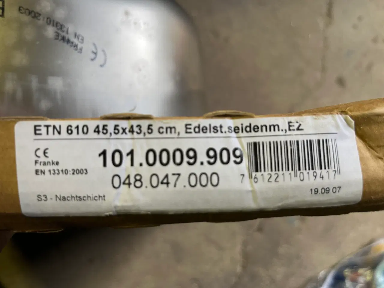 Billede 4 - Franke stålvask med monteringskit