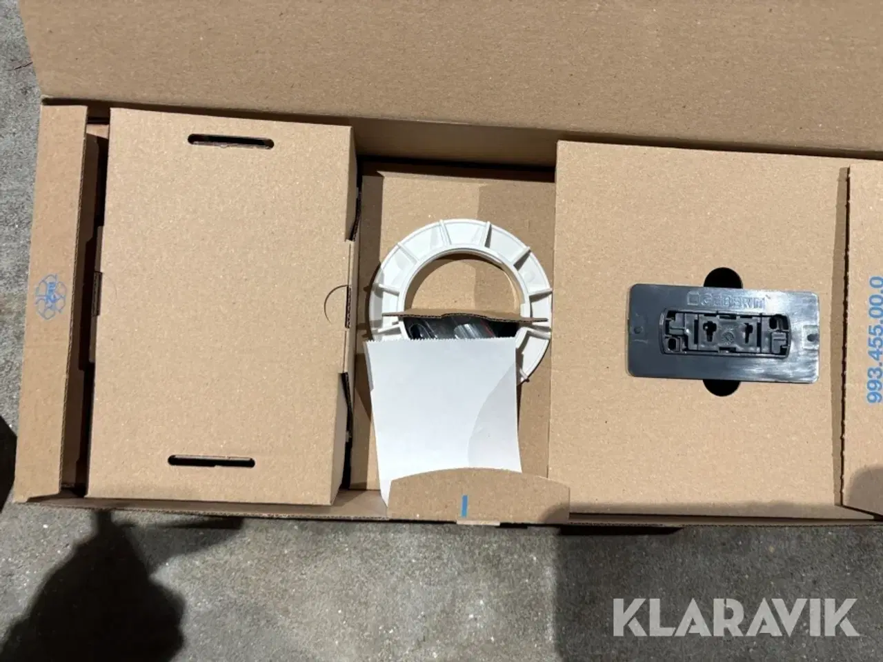 Billede 3 - Trykknap til toiletskyl Geberit stål, hvid og sort glas, 11 styk