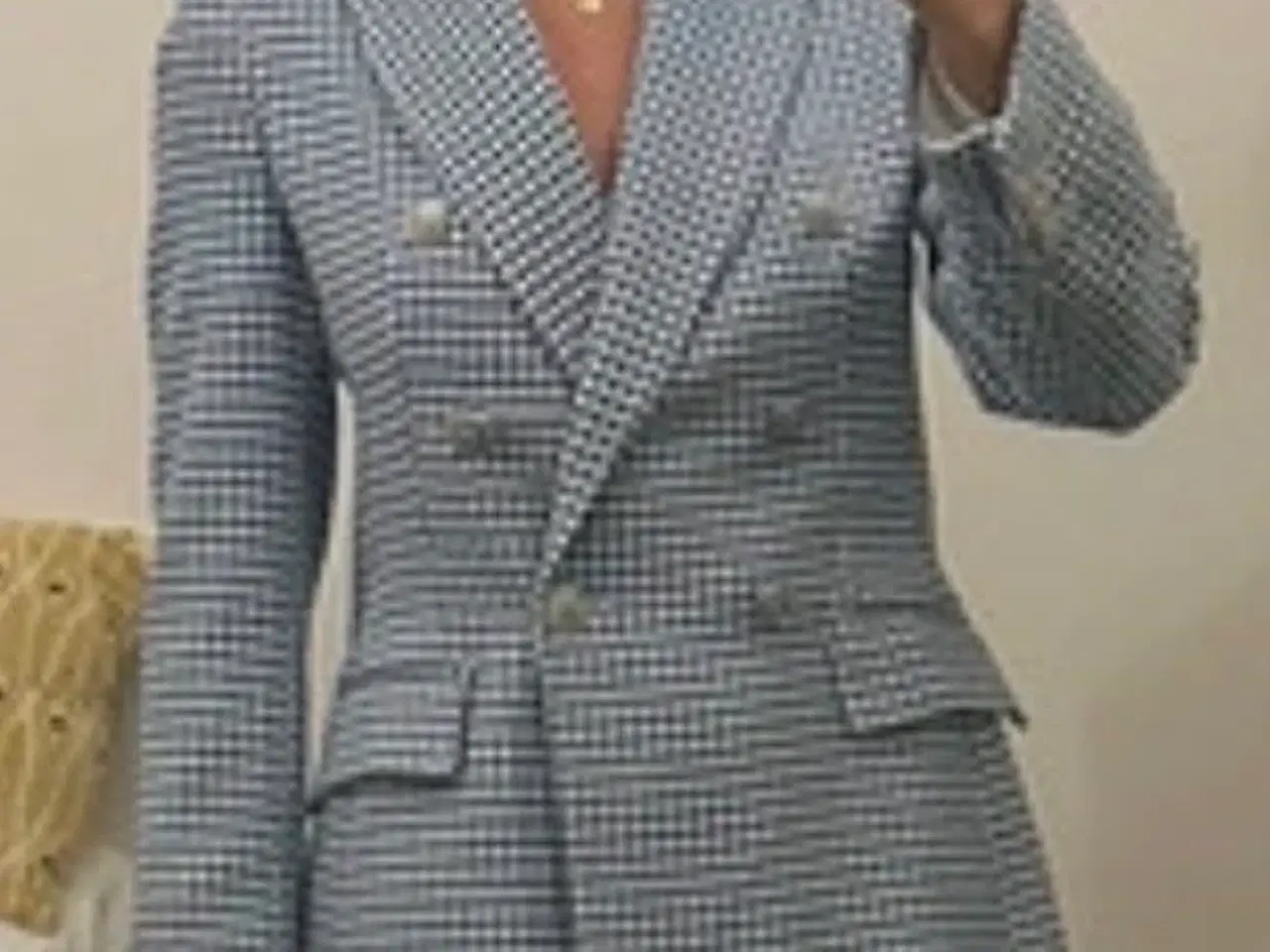 Billede 1 - Blazer str s blå og hvid 