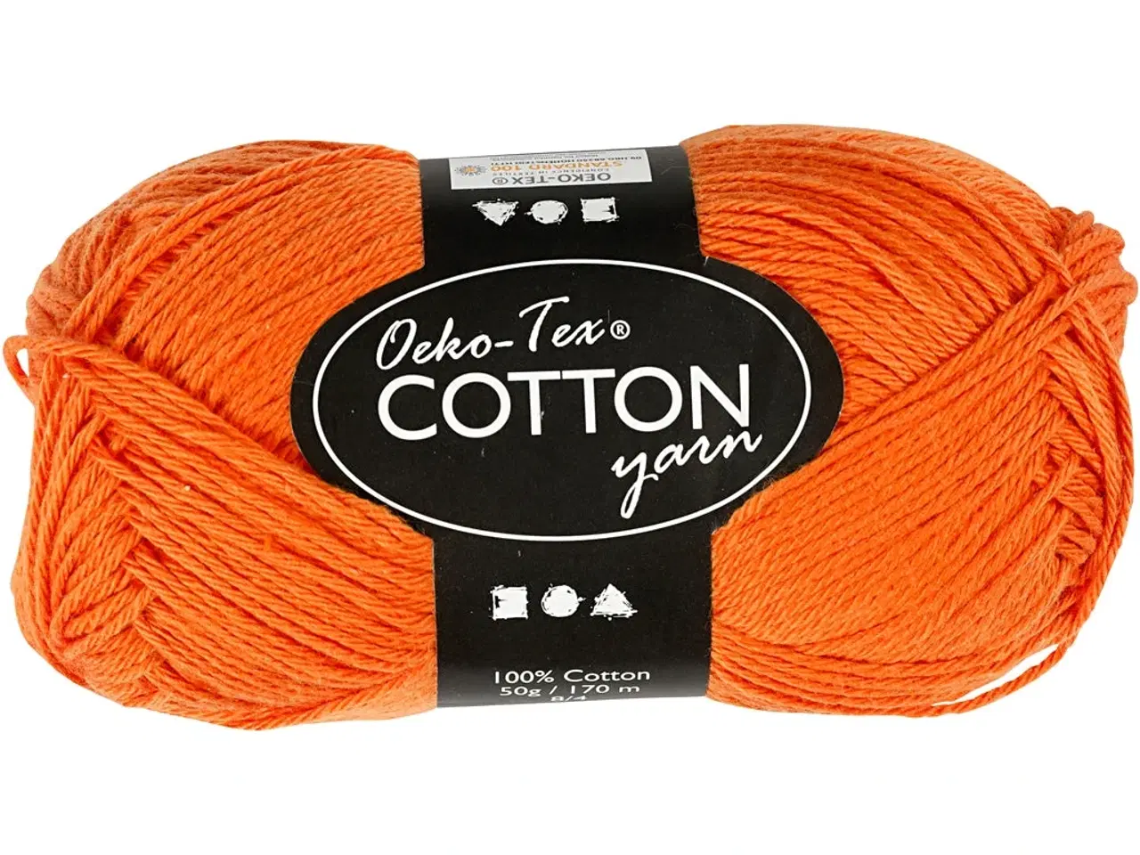 Billede 1 - Bomuldsgarn, 8/4, L: 170 M, orange, 50g/ 1 ngl.