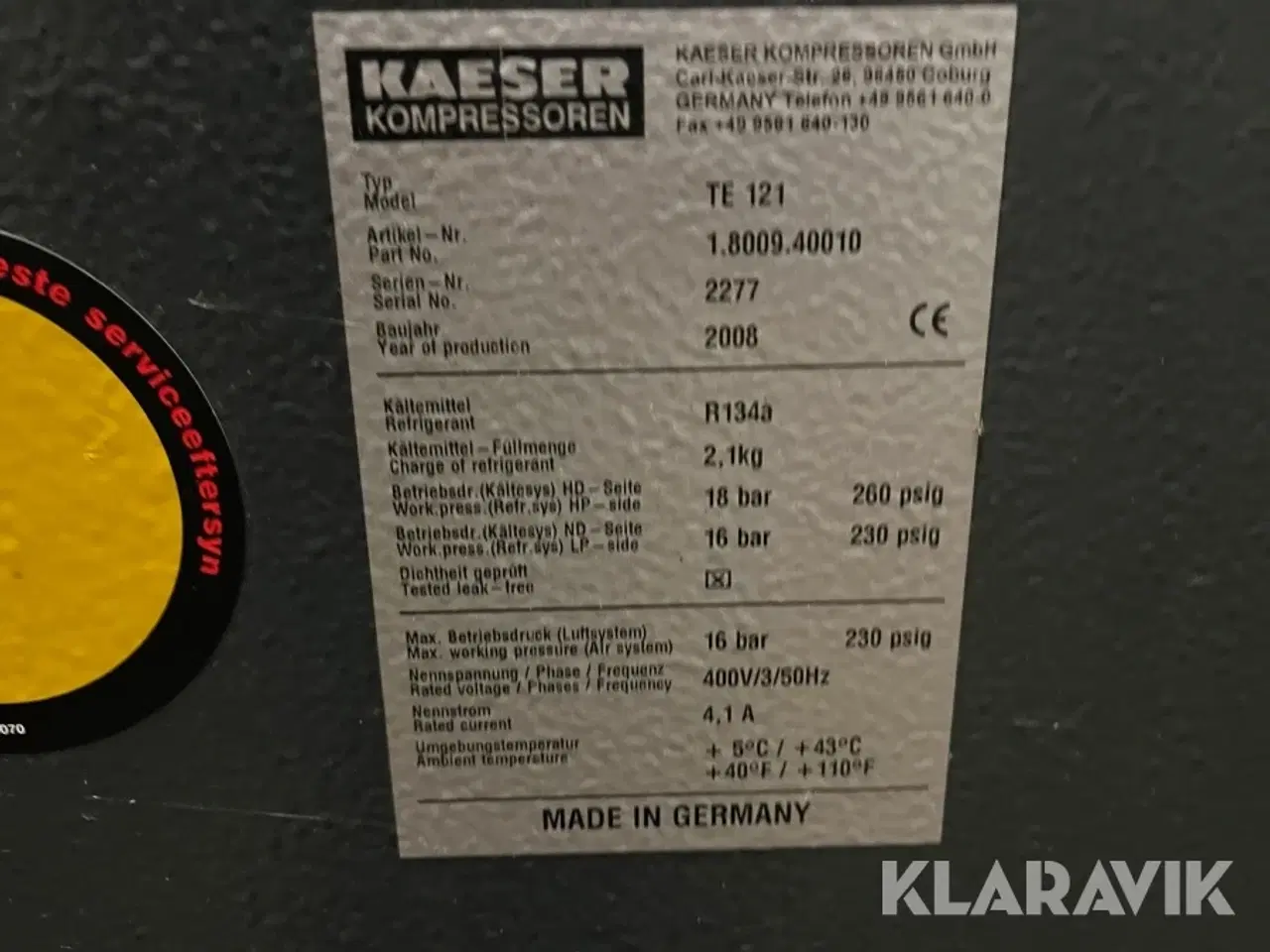 Billede 7 - Lufttørrer Kaeser TD 121