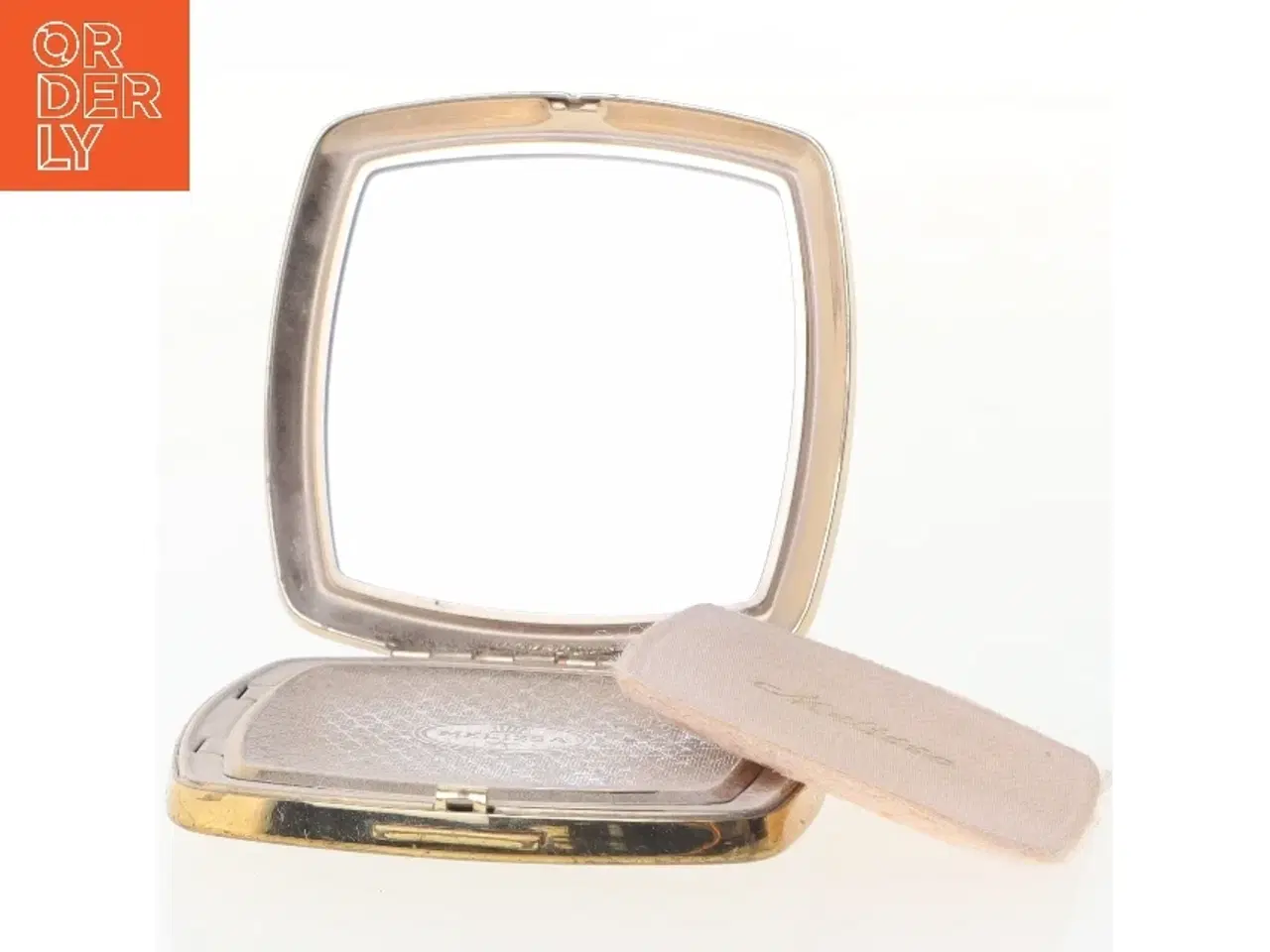 Billede 1 - Vintage pudderdåse med spejl fra Melissa (str. 6x6 cm)