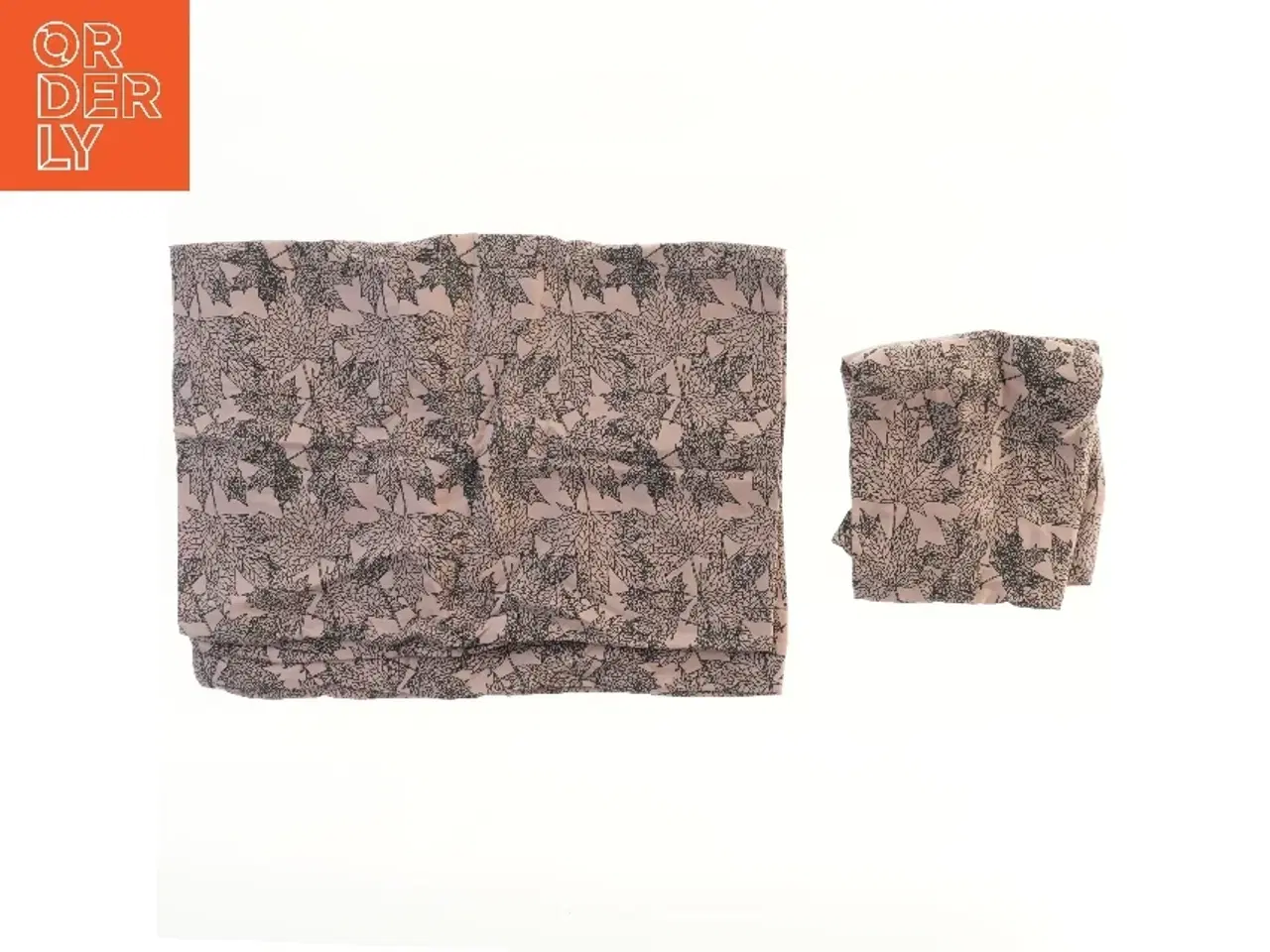 Billede 2 - Stofpose med bladmønster fra Petit (str. 36x40 & 66x91 cm)