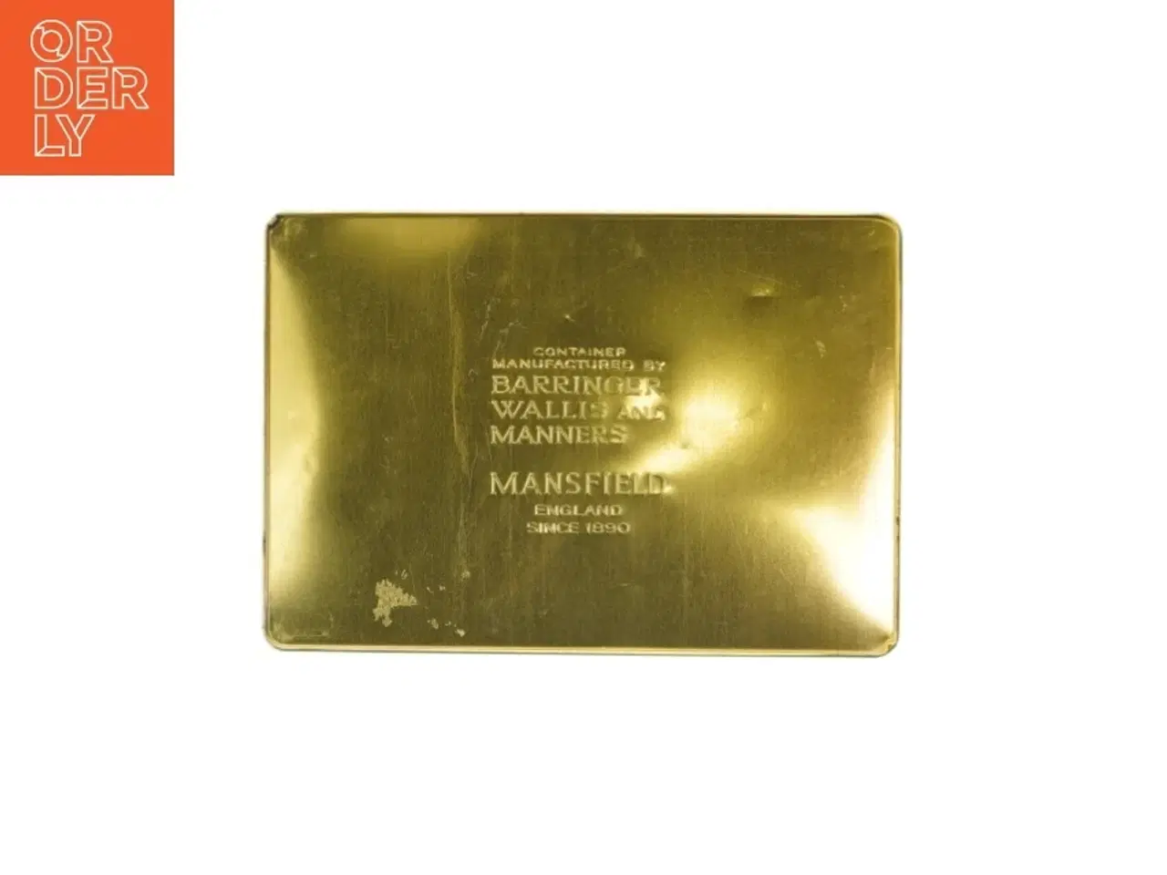 Billede 2 - Guldornamenteret vintage dekoreret blik dåse fra Mansfield (str. 26x18 cm)