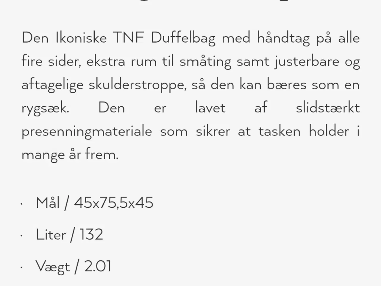 Billede 3 - Duffelbag XL NY!,