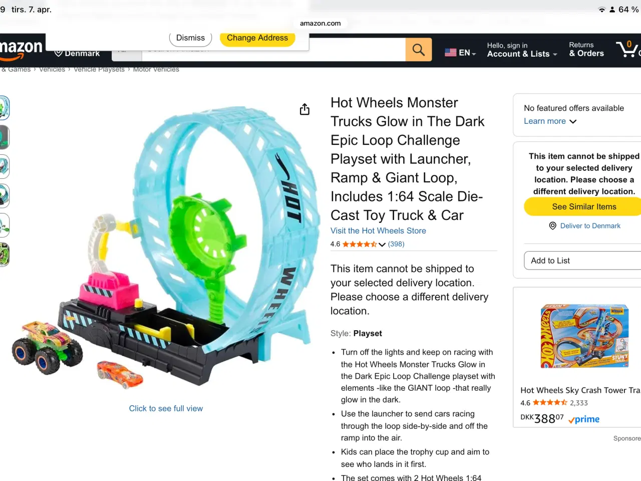 Billede 5 - Hot Wheels monster truck bilbane 