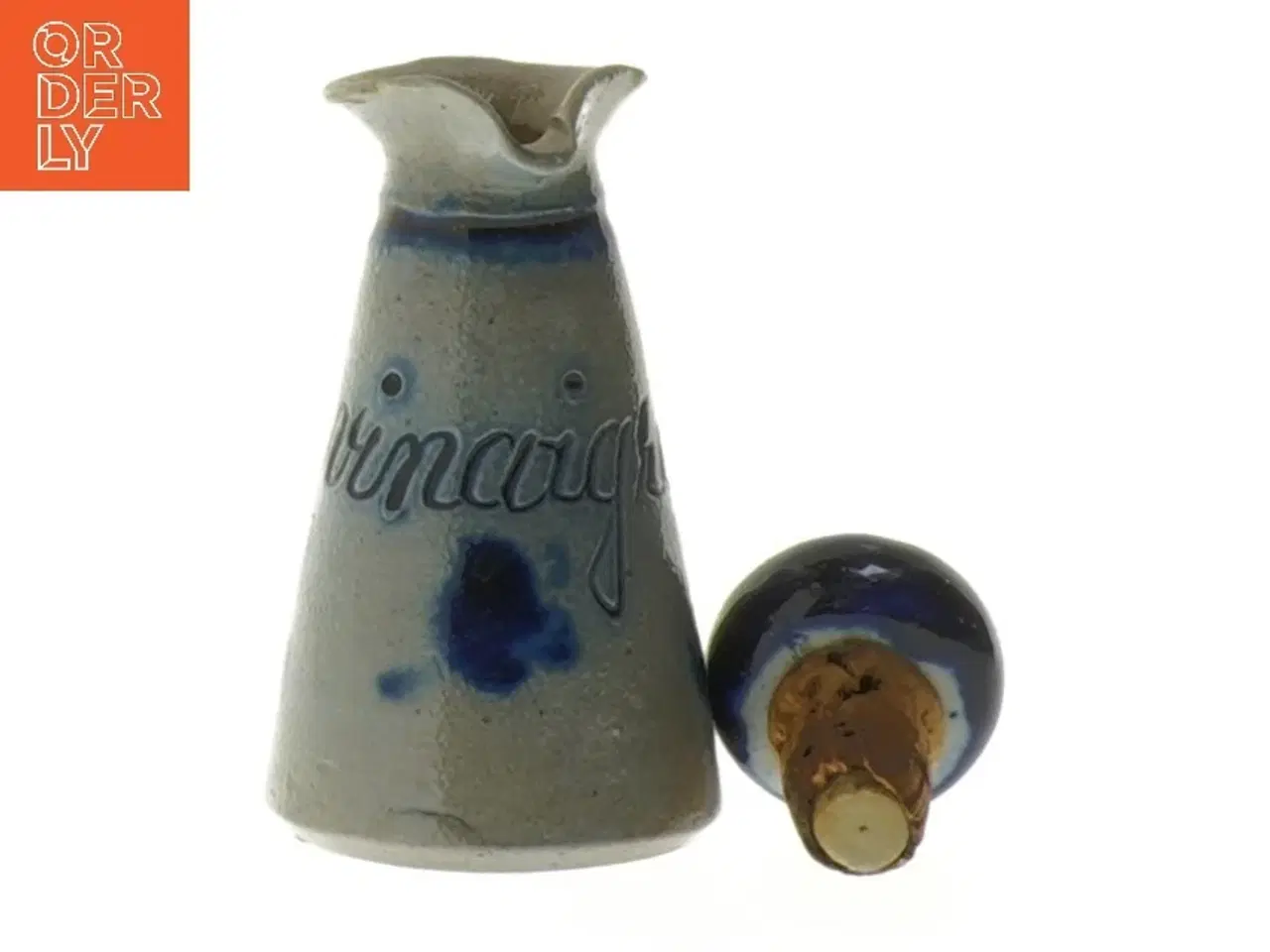 Billede 5 - Keramikflaske med korkprop (str. 9,5 cm)