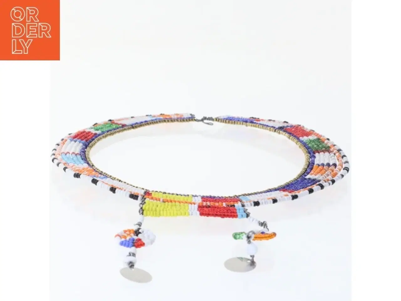 Billede 2 - Farverigt perlehalskæde (str. 13,5 cm)