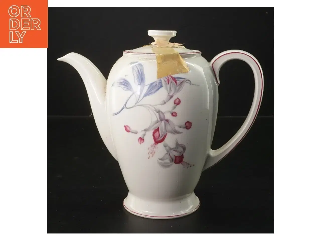 Billede 1 - Porcelæns tekande med blomstermotiv fra Rosenthal (str. 20 cm)