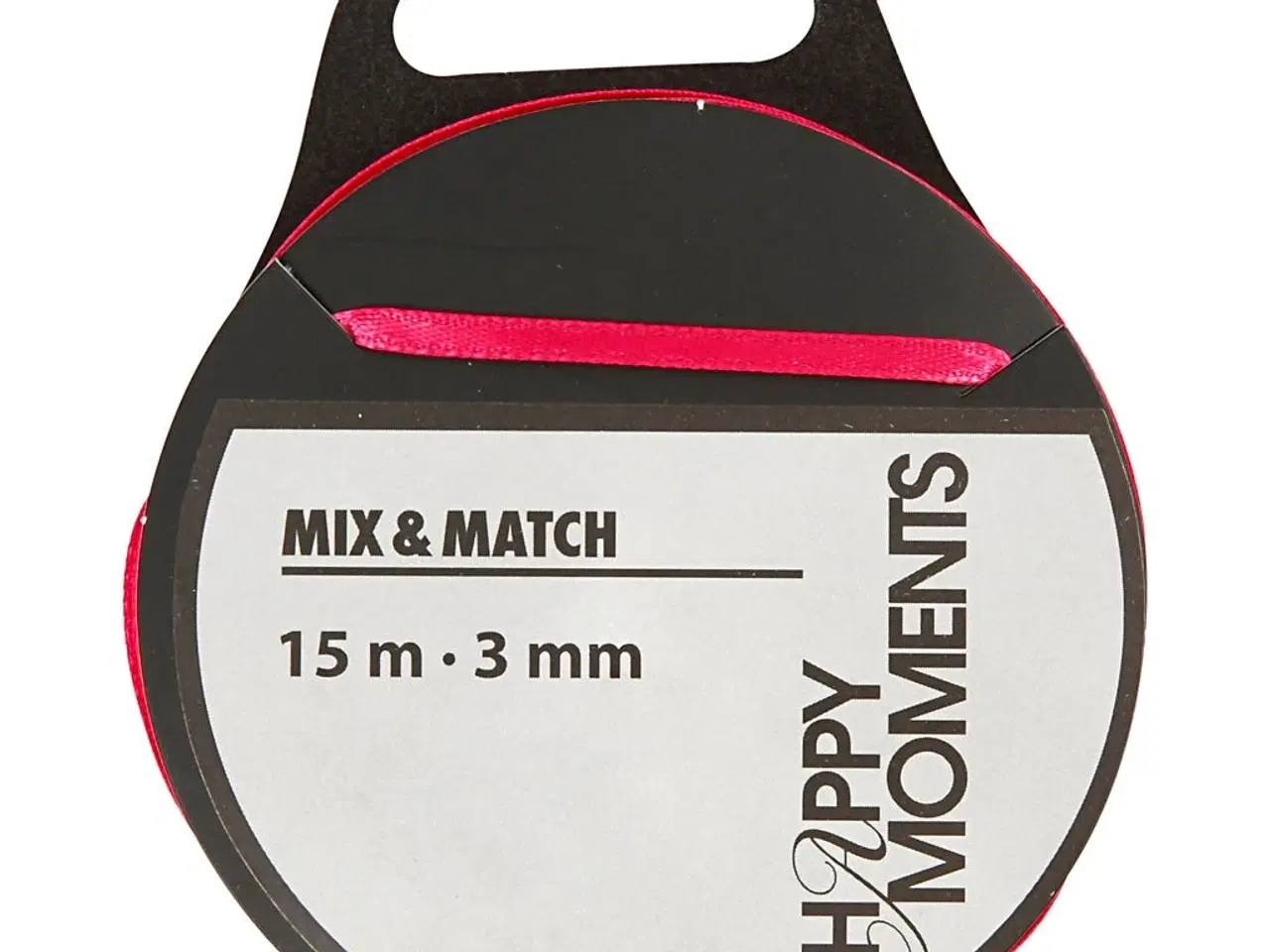 Billede 1 - Pink Satinbånd 3 mm - 15 meter til Dekoration