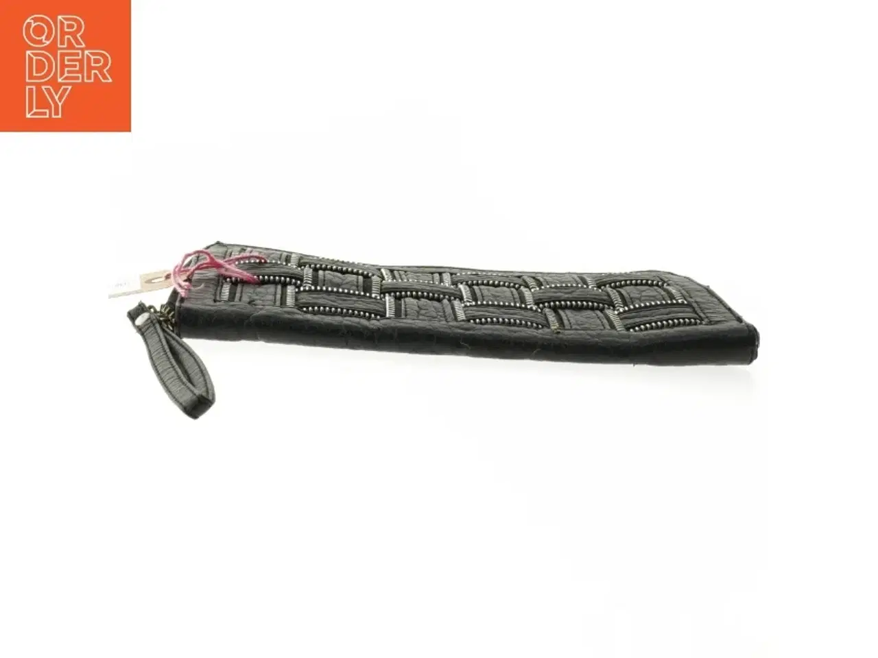 Billede 4 - Sort clutch med lynlåsdetaljer (str. 26x15 cm)