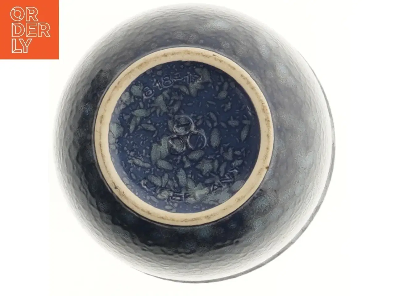 Billede 3 - Blå vase, keramisk (str. Ø 17,5 cm længde 15 cm)