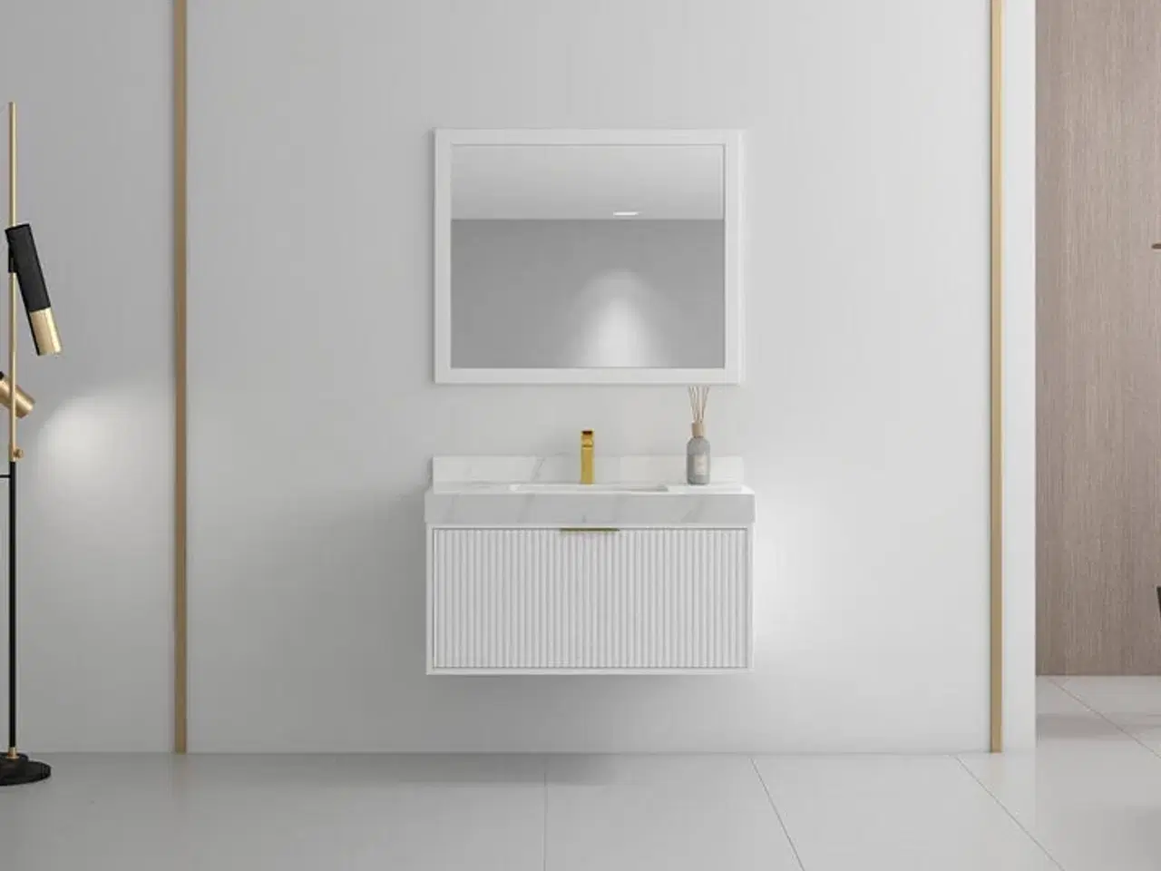 Billede 4 - Baderumsmøbel, Auburn, White, 90