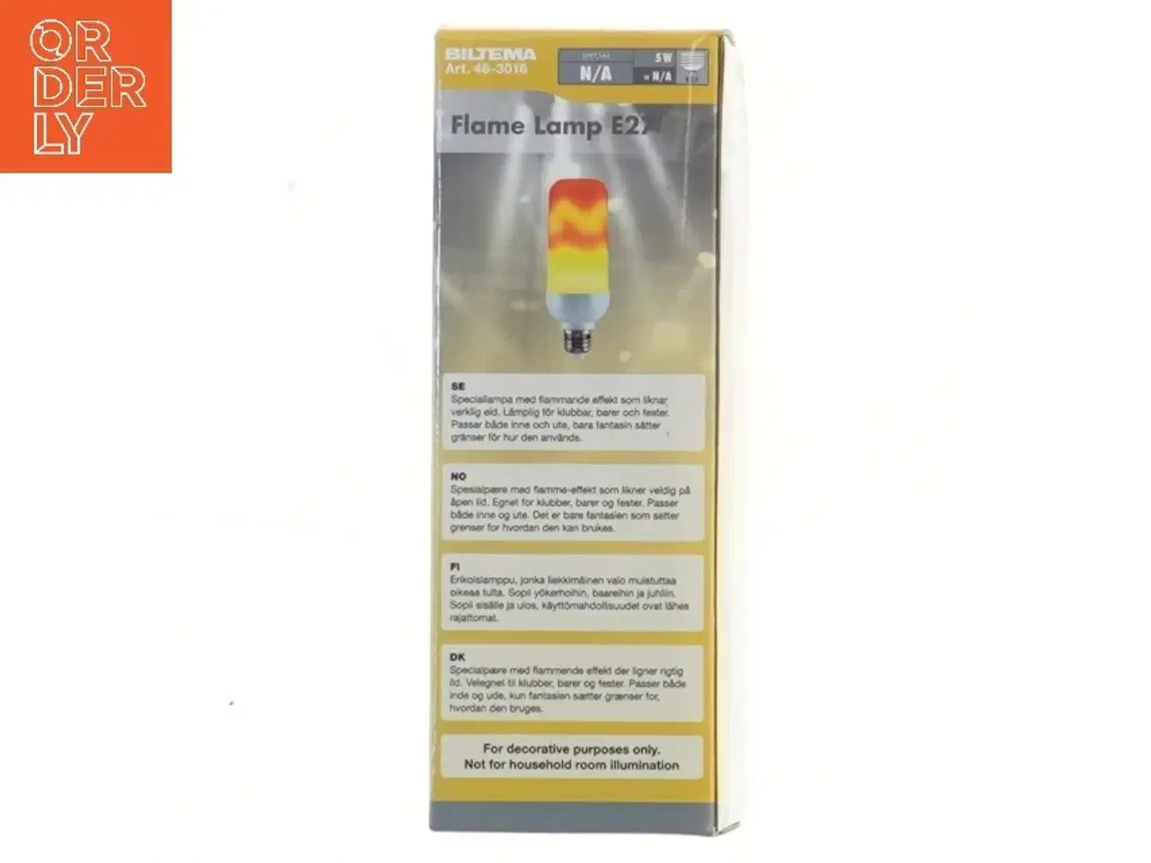 Billede 2 - Flammelampe E27 fra Biltema