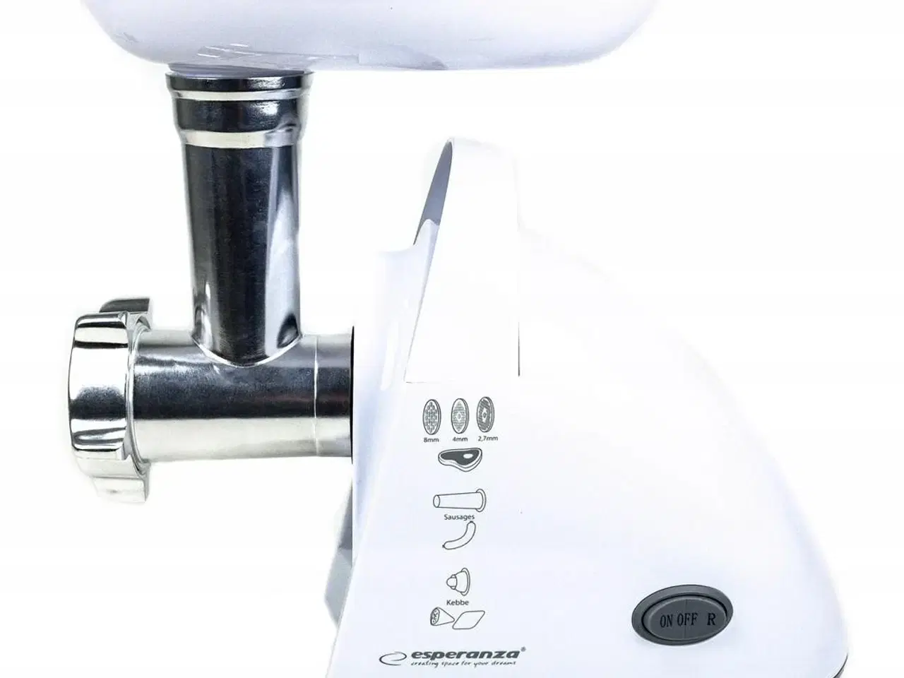 Billede 3 - Kødhakker Esperanza EKM031 – hvid, 2.200 W