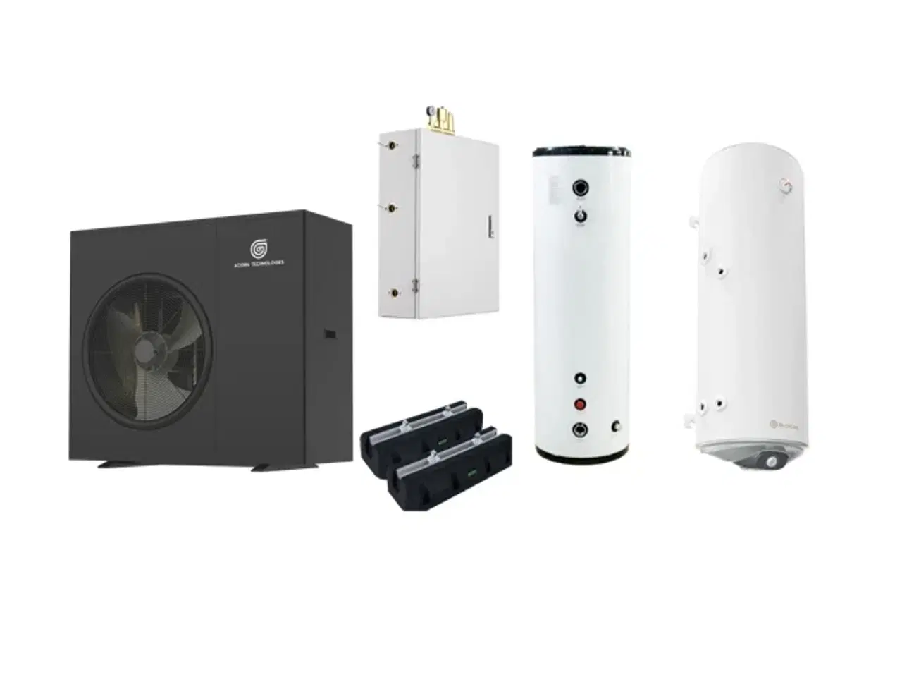 Billede 1 - luft/vand varmepumpe 13 kW inkl. Hydrobox, varmvandsbeholder, buffertank & fødder