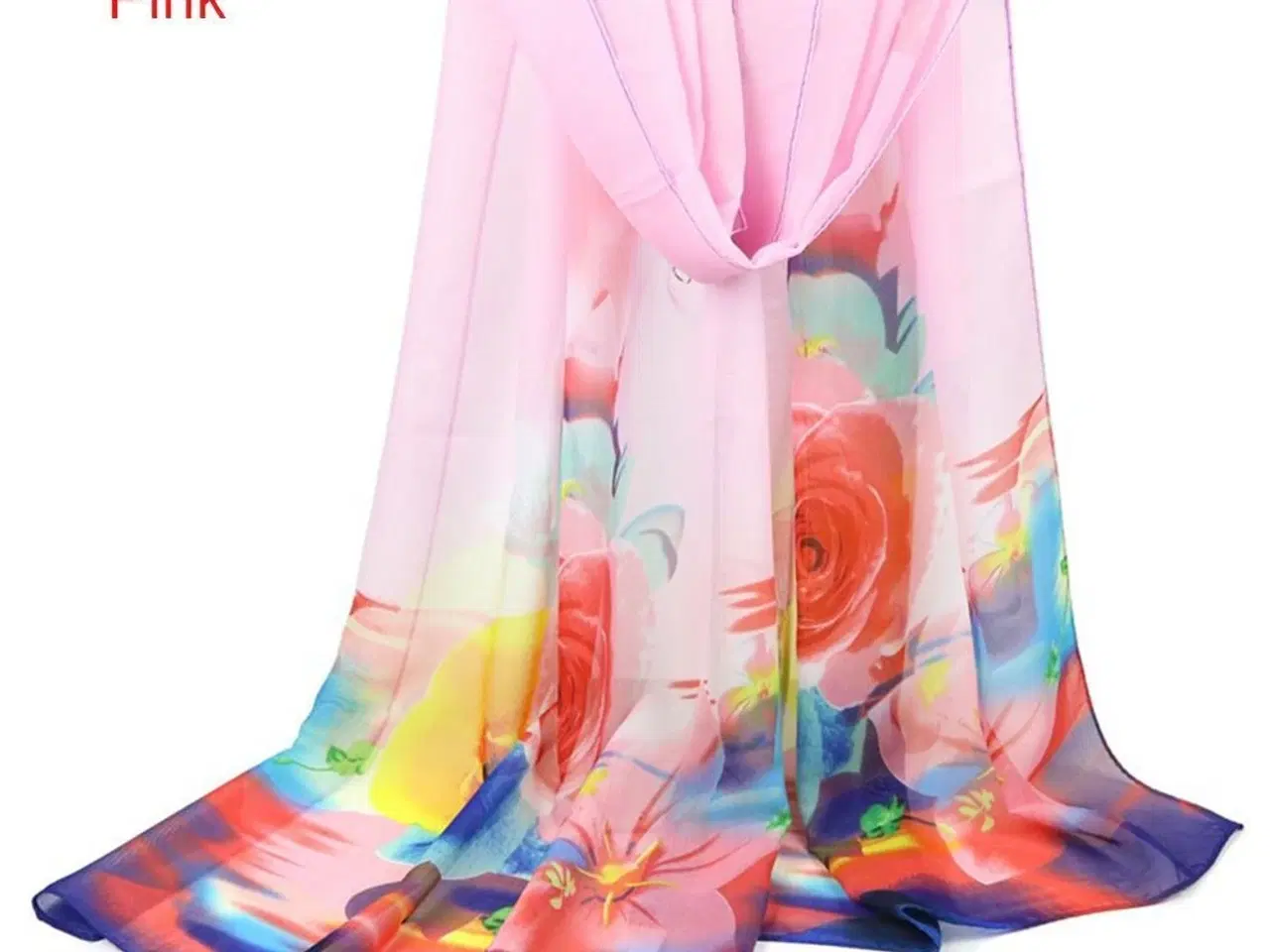 Billede 18 - tørklæder i print,aflang.med ass.blomster/påfugle