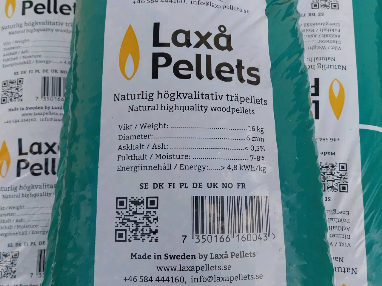 Billede 1 - 20 sækker 6 mm træpiller