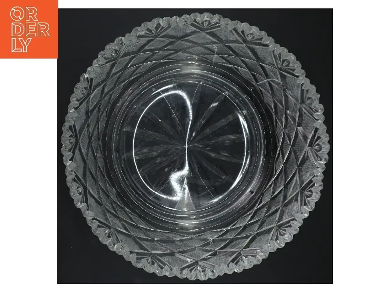 Billede 2 - Glas skål med mønster (str. Ø 23 cm)