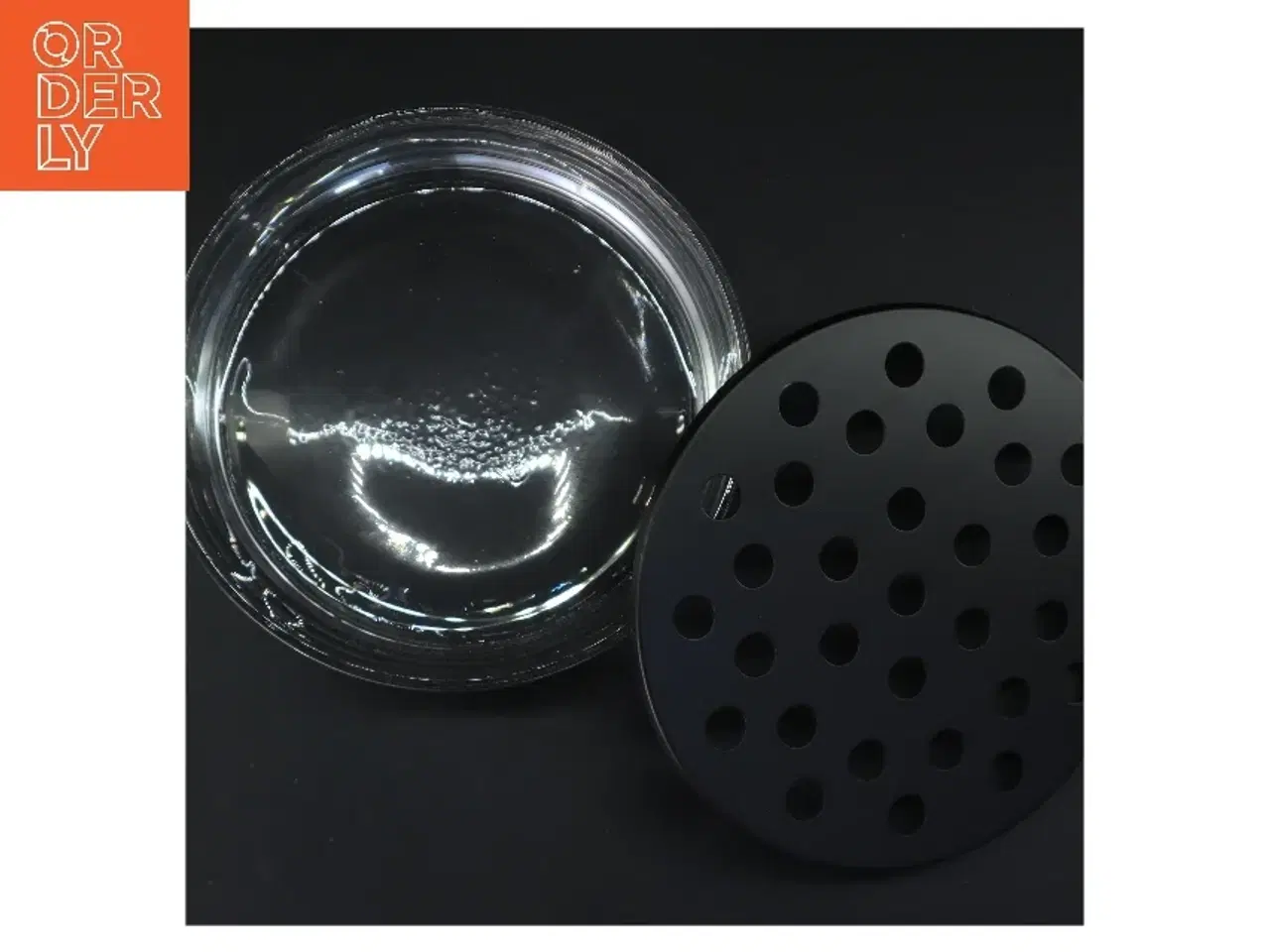 Billede 6 - Glasvase med låg med huller i (str. Ø 20 cm)