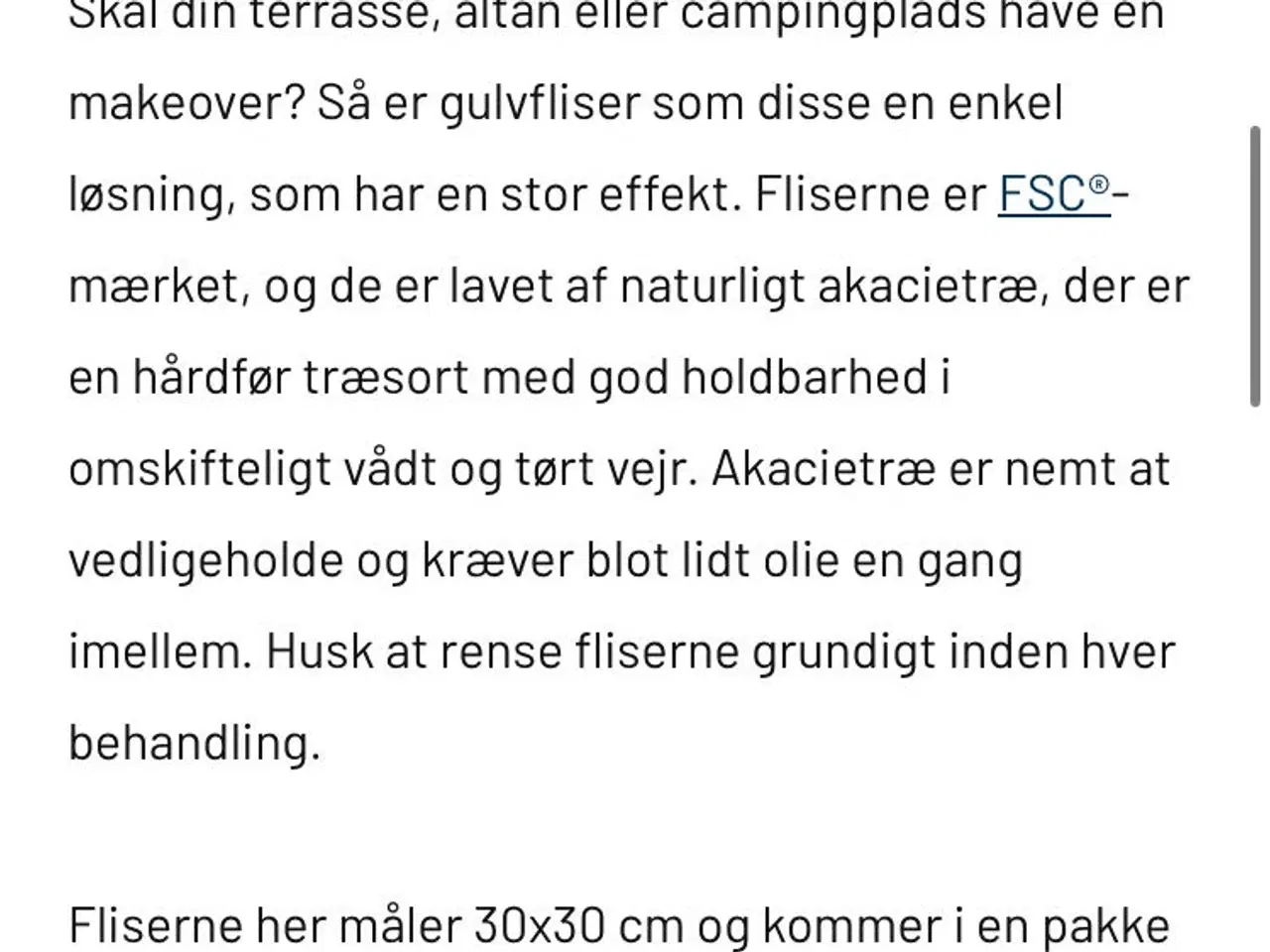 Billede 4 - 20 stk Terrassefliser i akacietræ 30x30
